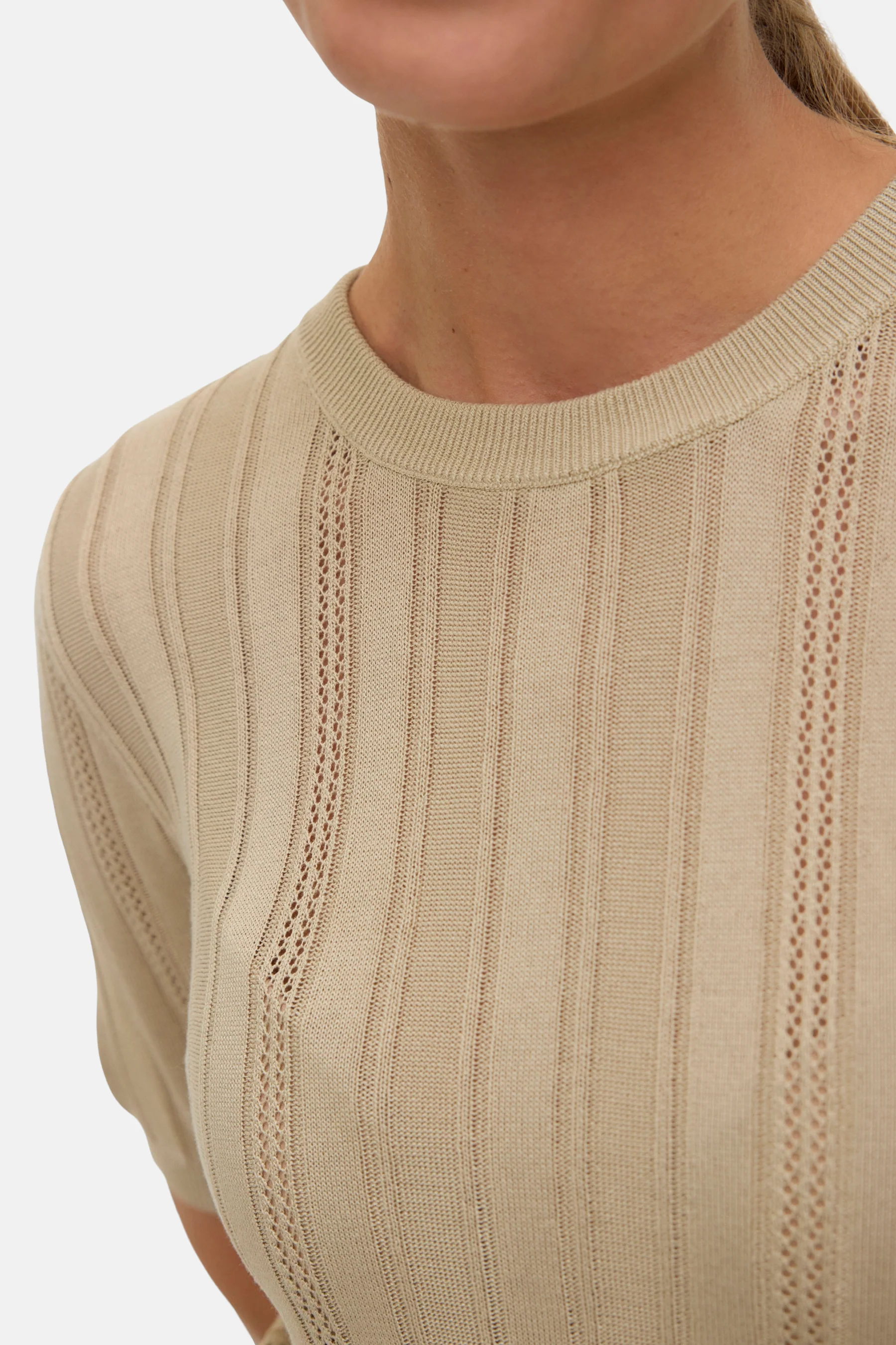 Pull met ronde hals - groen - Image 4