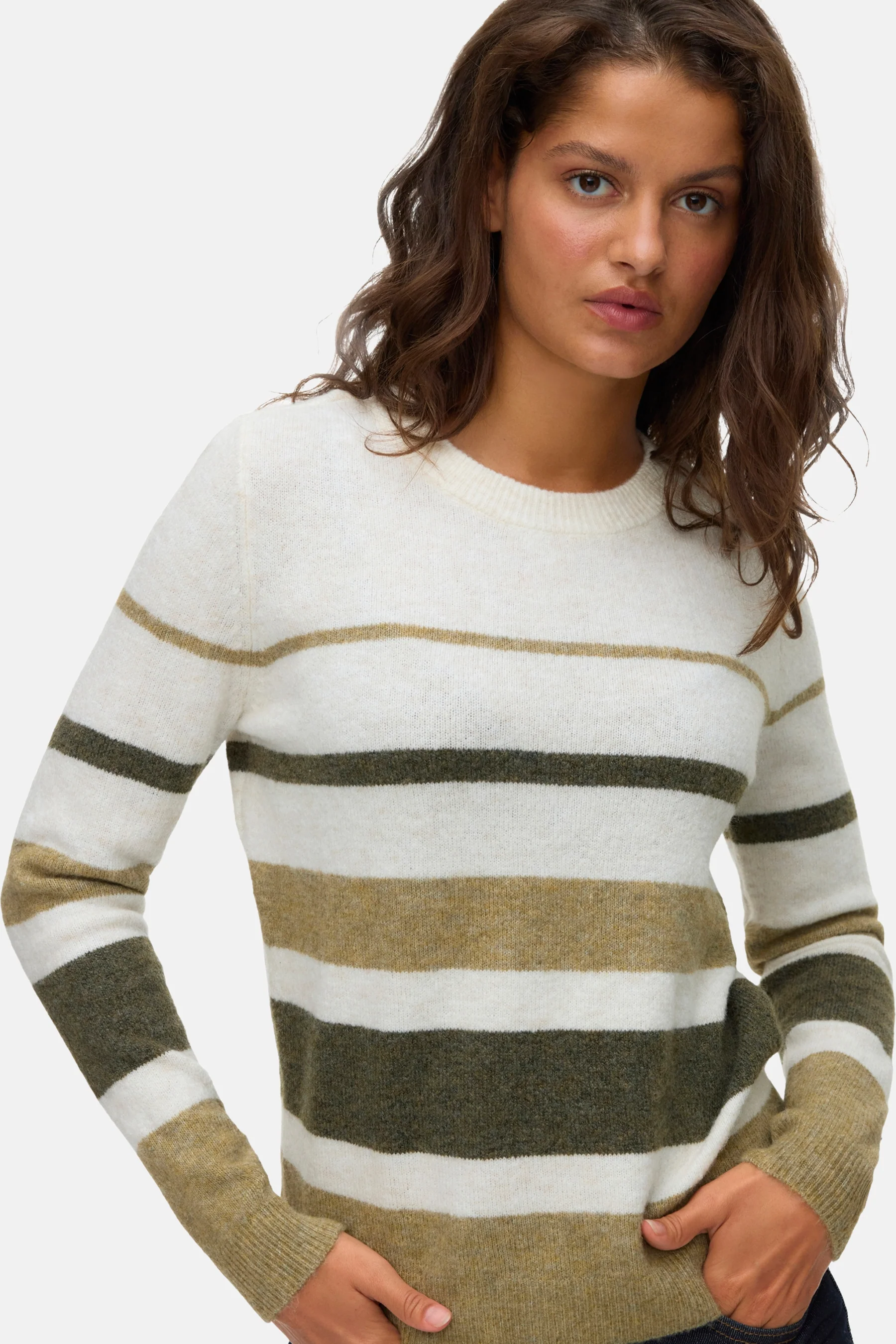 Pull met ronde hals - multicolor