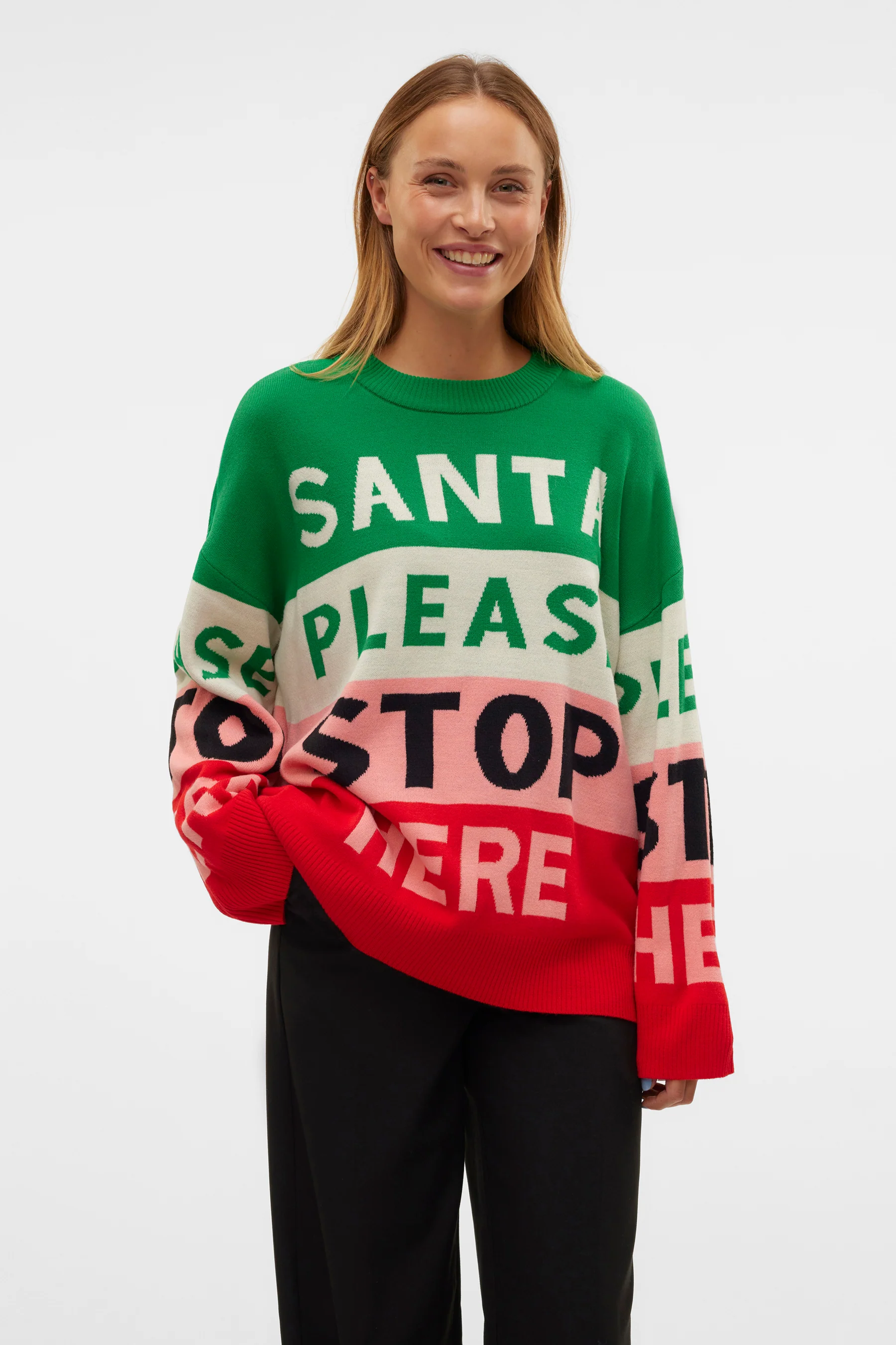 Pull met ronde hals - multicolor