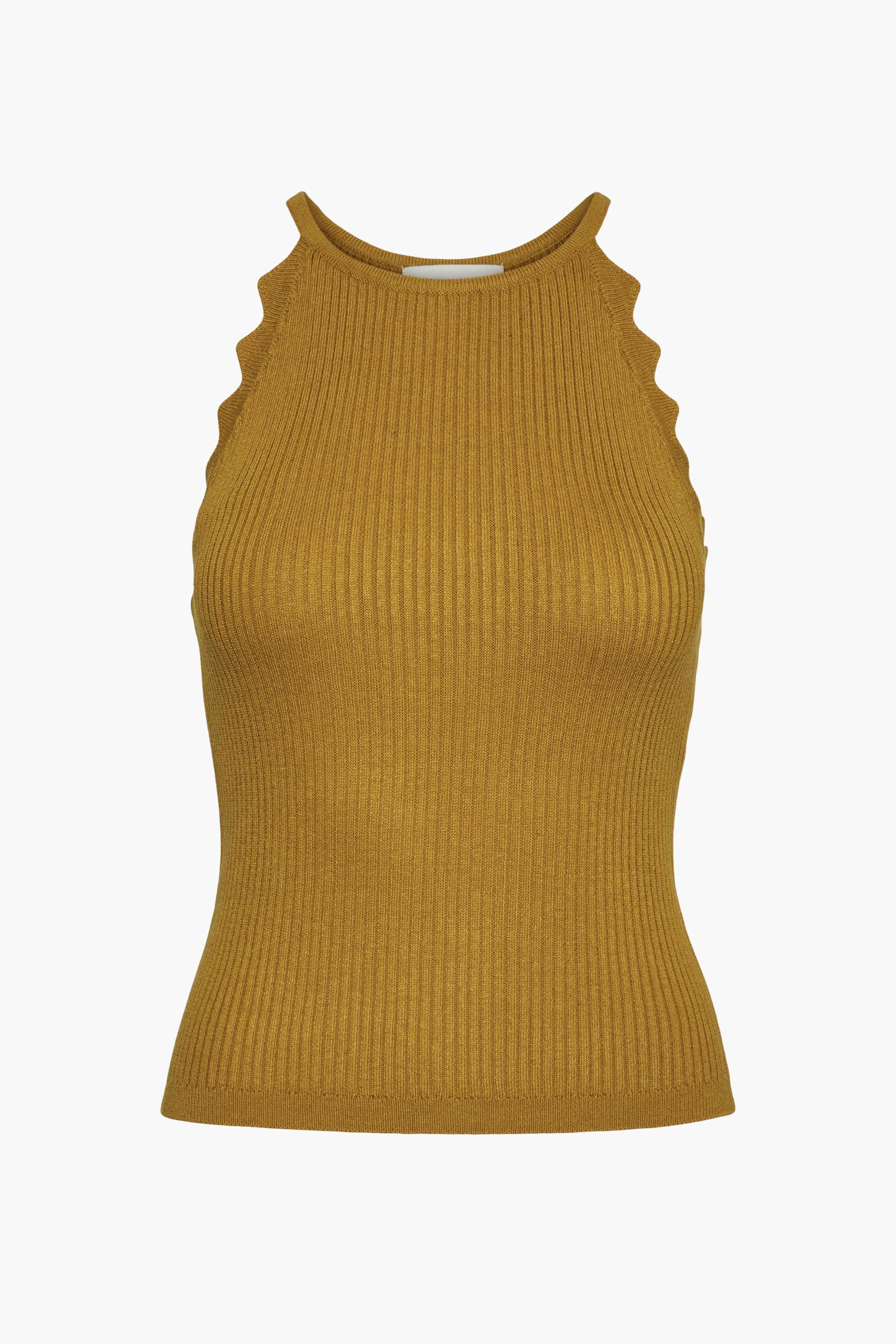 Pull met ronde hals - oranje