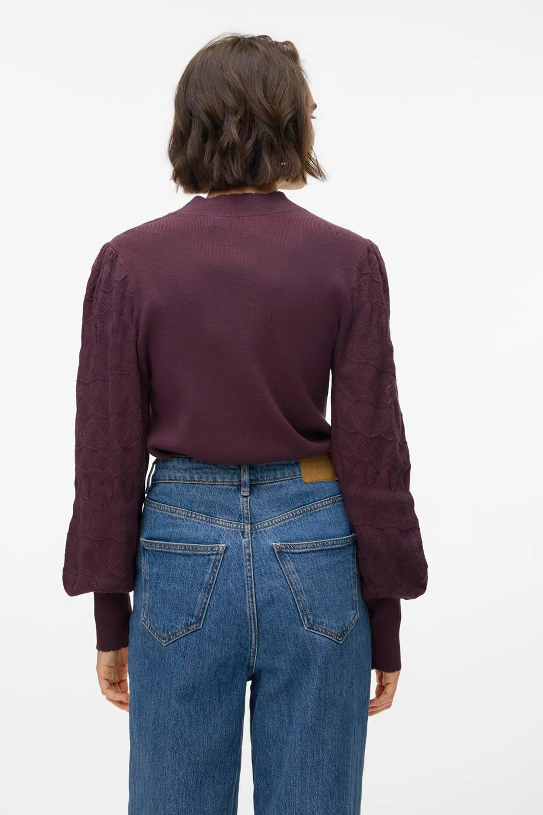Pull met ronde hals - paars - Image 3