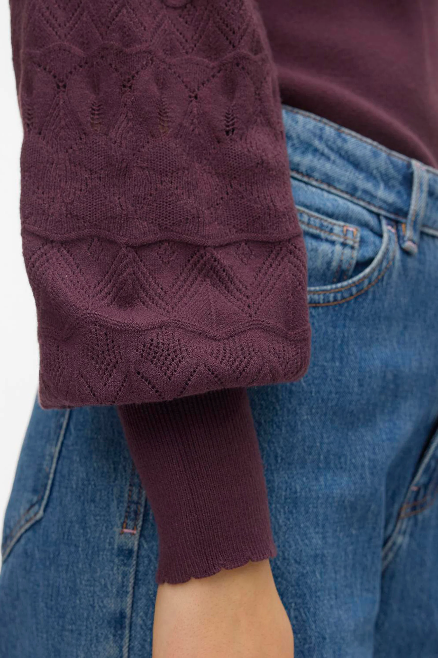 Pull met ronde hals - paars - Image 4