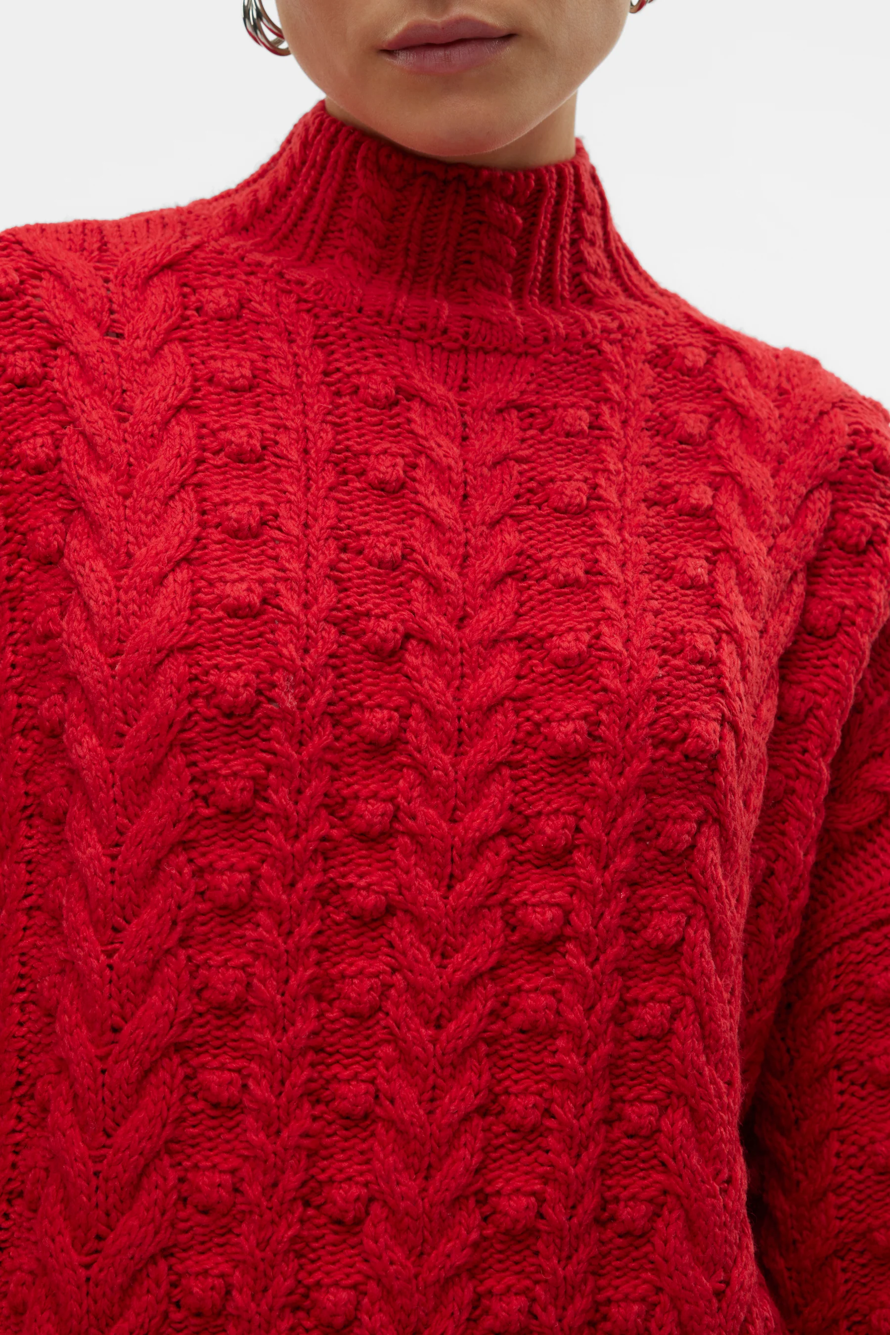 Pull met ronde hals - rood - Image 4