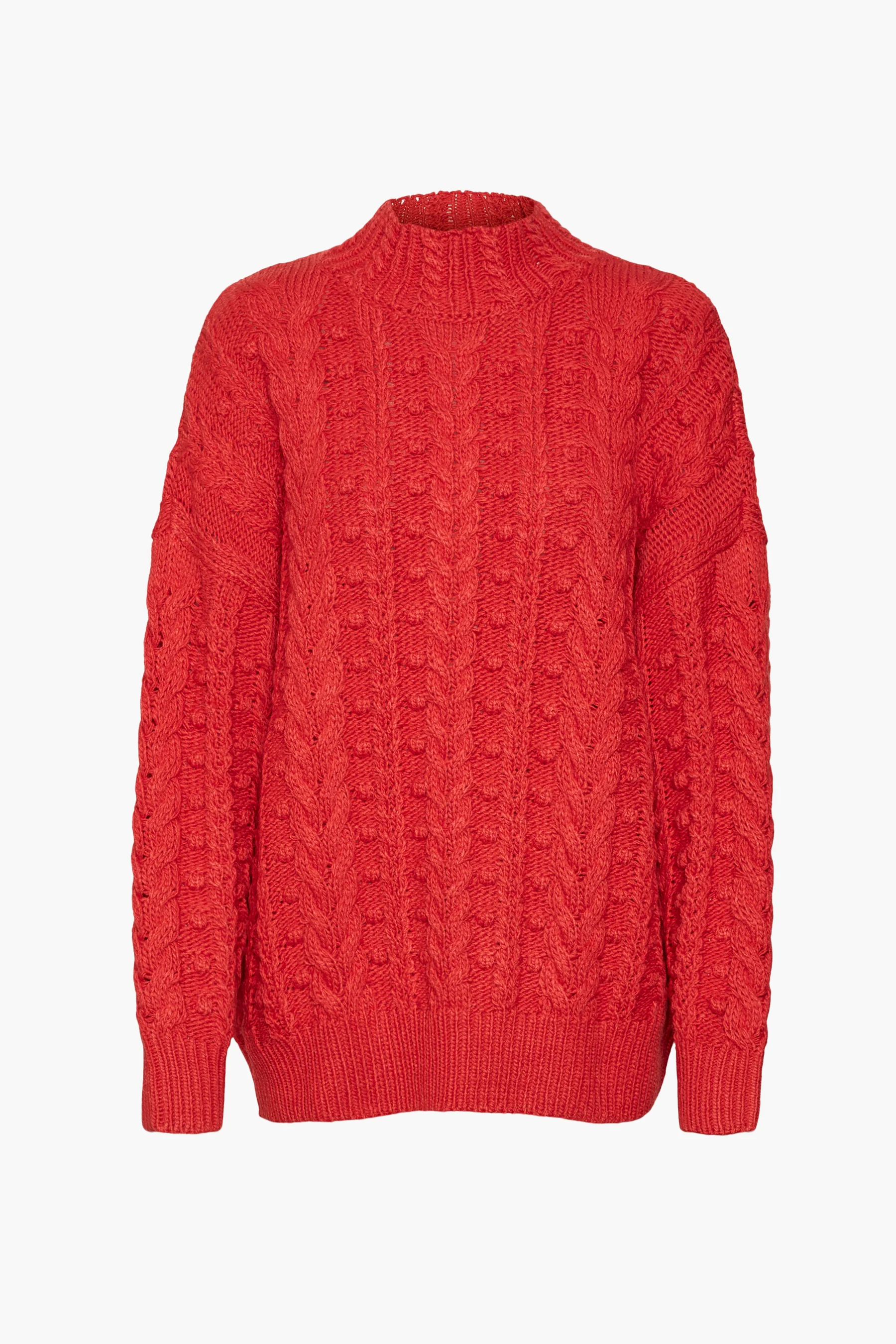 Pull met ronde hals - rood - Image 6