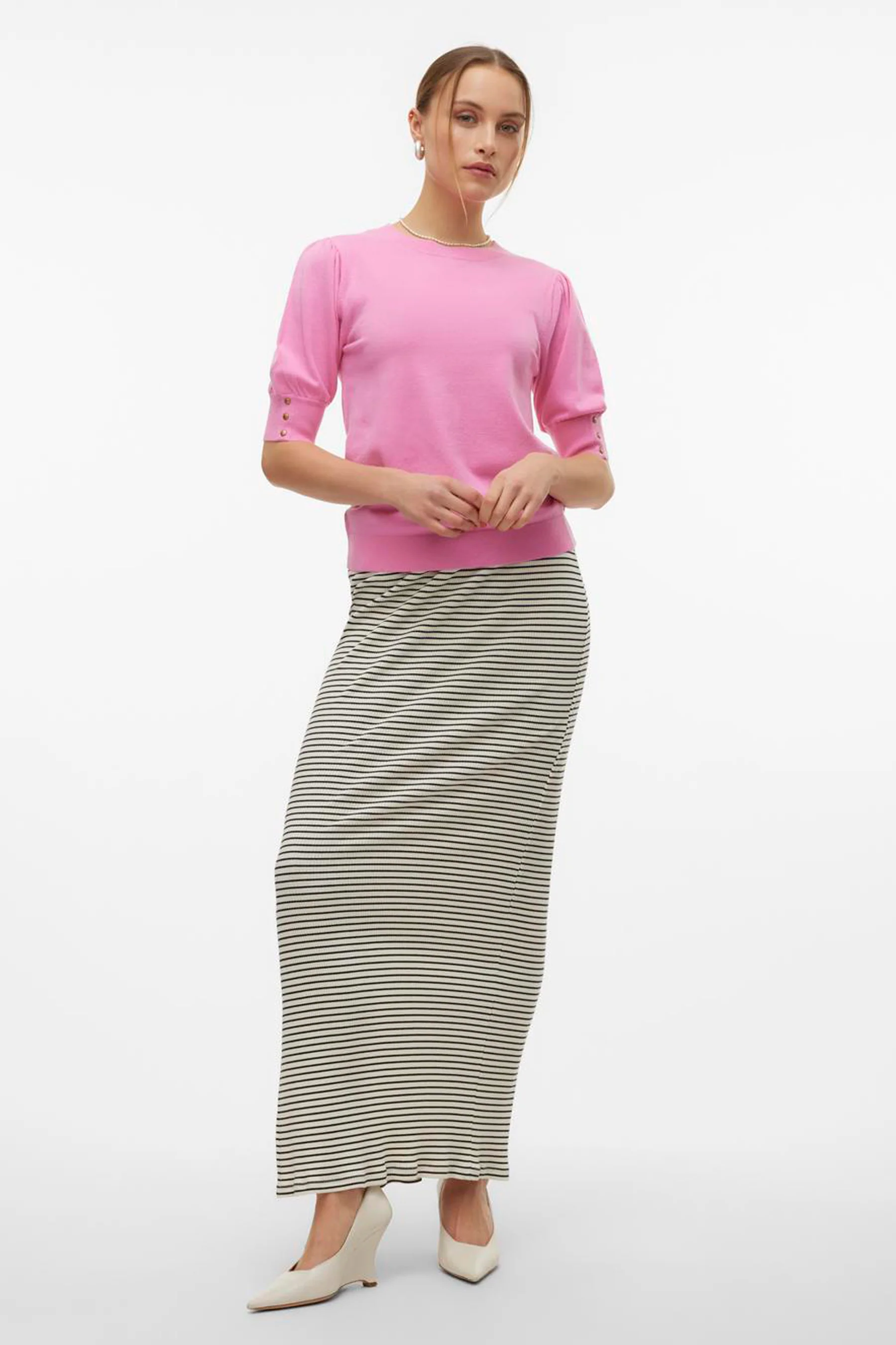 Pull met ronde hals - roze - Image 2