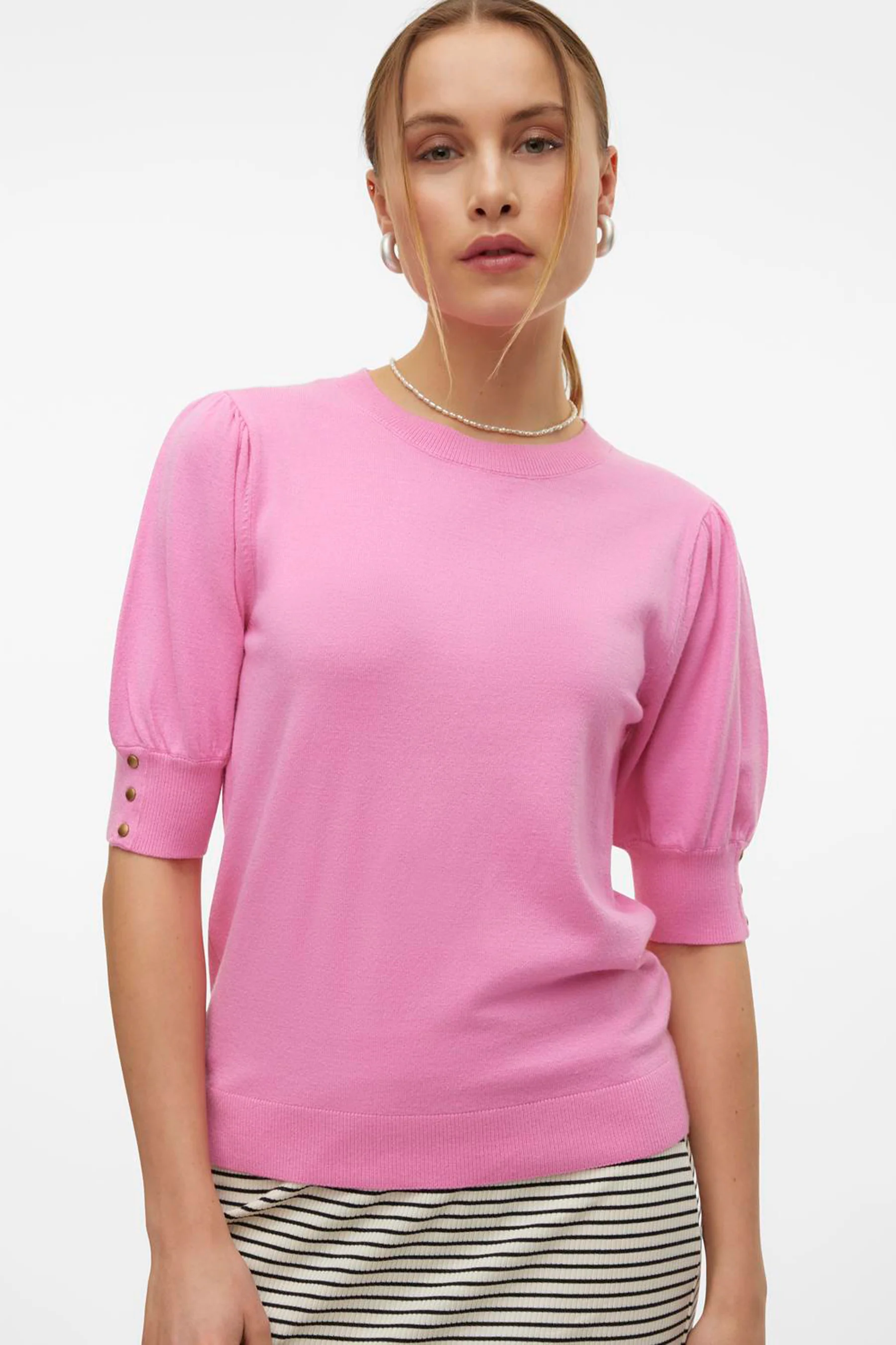 Pull met ronde hals - roze - Image 4