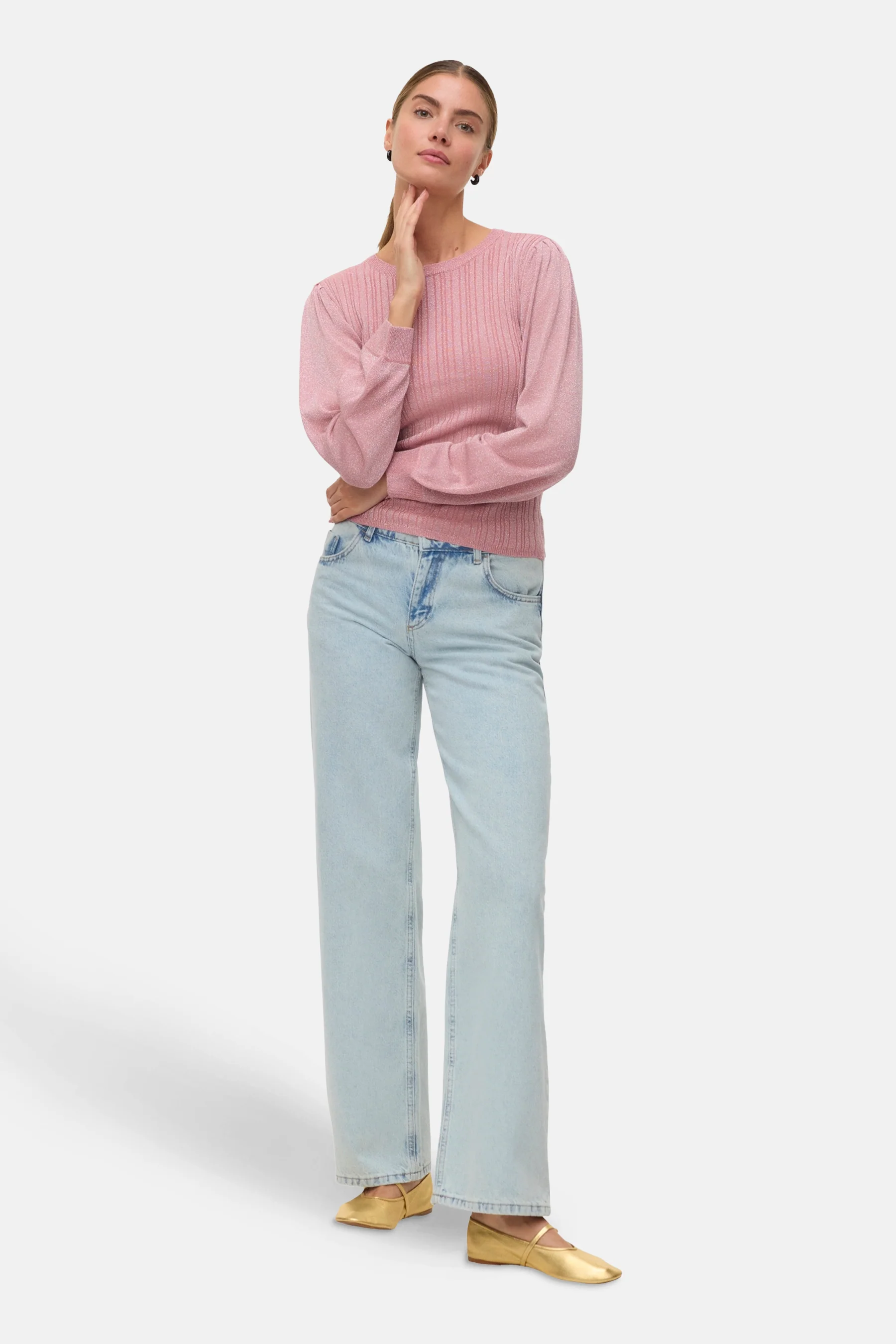 Pull met ronde hals - roze - Image 2