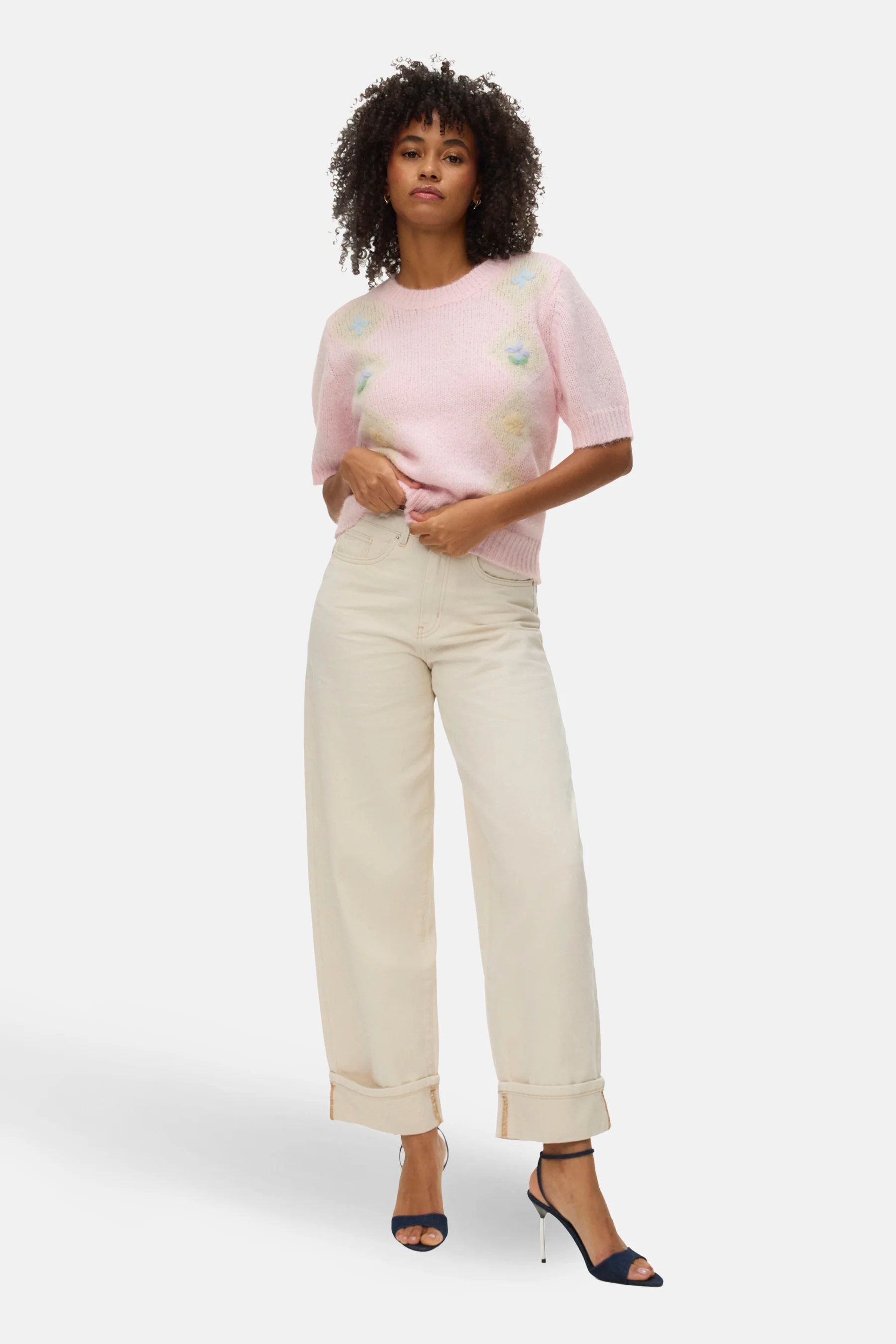 Pull met ronde hals - roze - Image 2