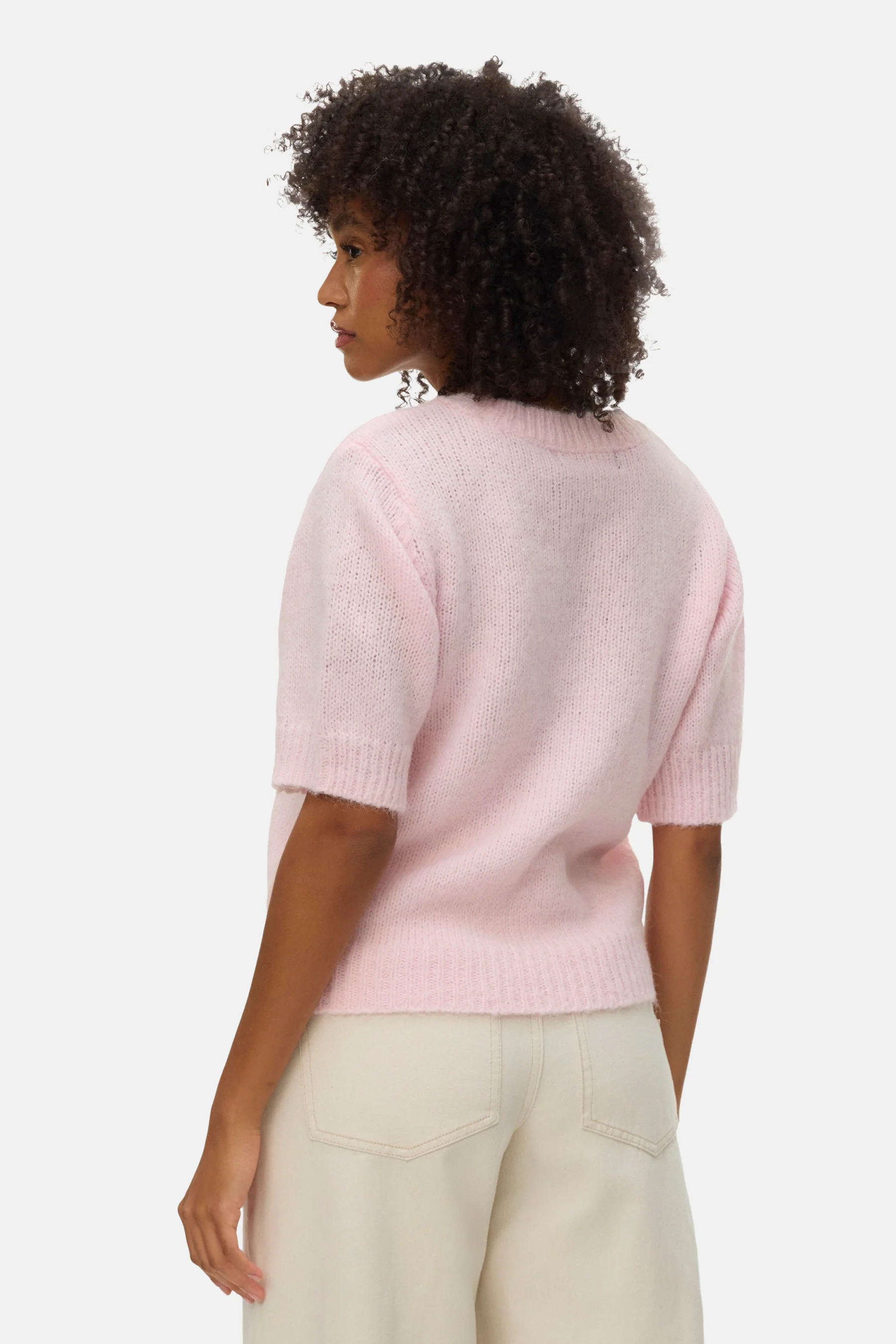 Pull met ronde hals - roze - Image 3