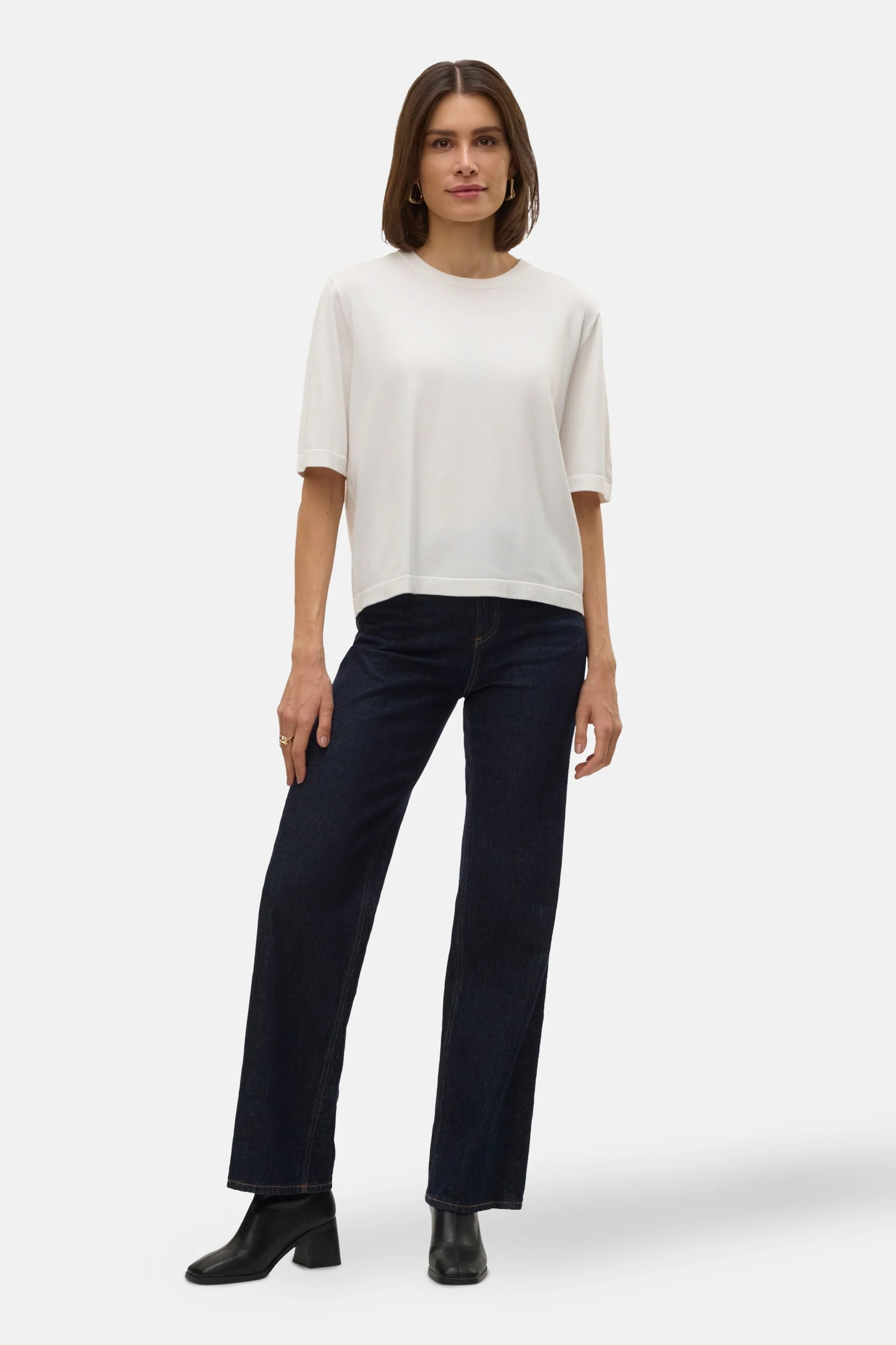 Pull met ronde hals - wit - Image 2