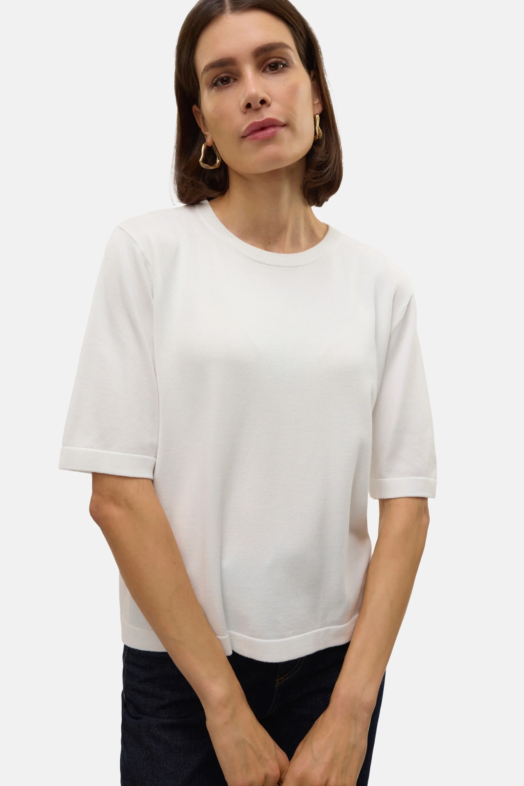 Pull met ronde hals - wit - Image 4