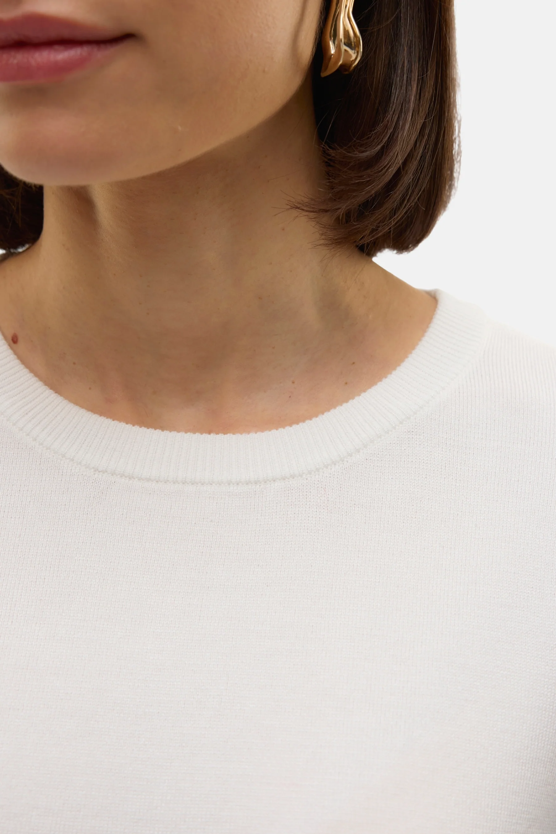 Pull met ronde hals - wit - Image 5