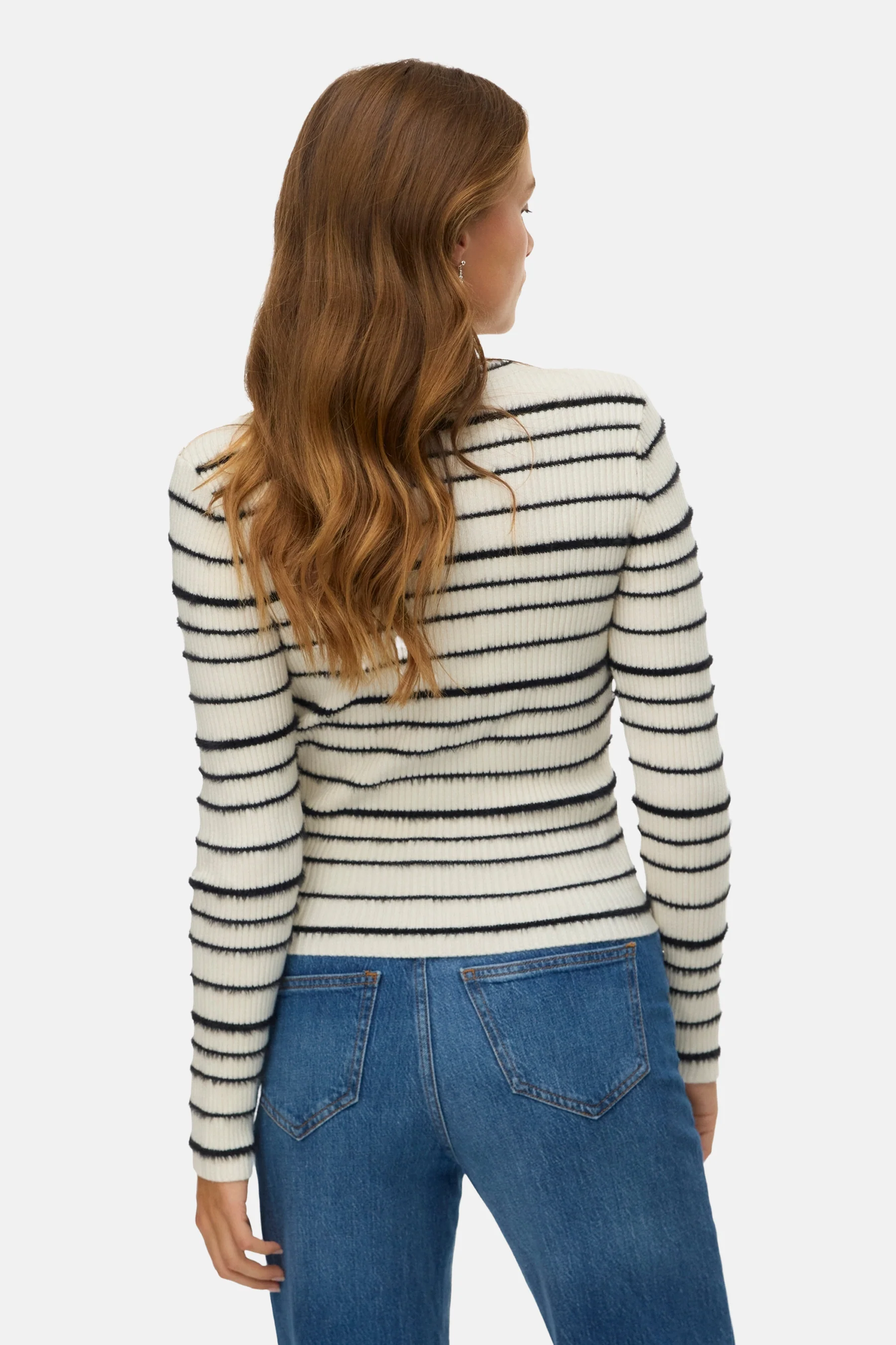 Pull met ronde hals - wit - Image 3