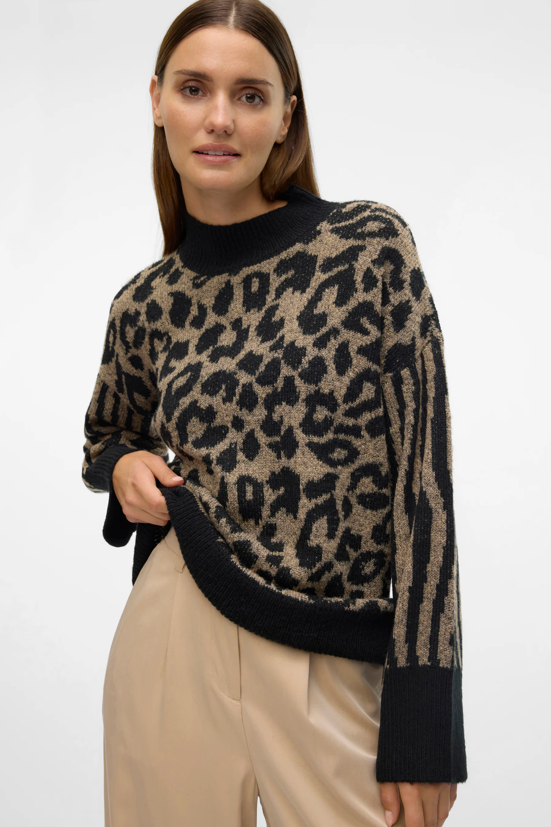 Pull met ronde hals - zwart - Image 5