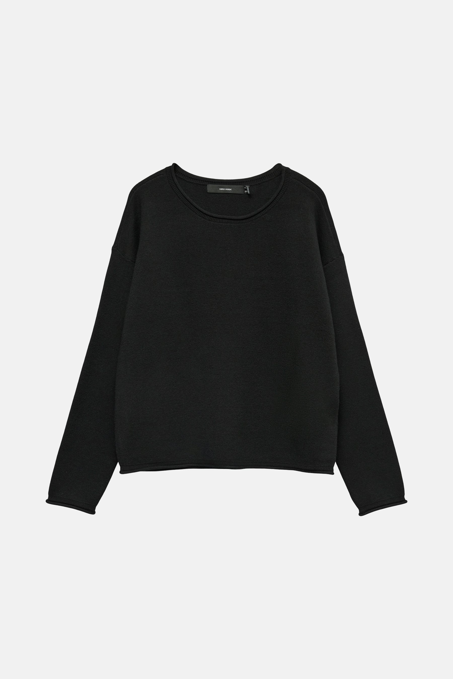 Pull met ronde hals - zwart - Image 6