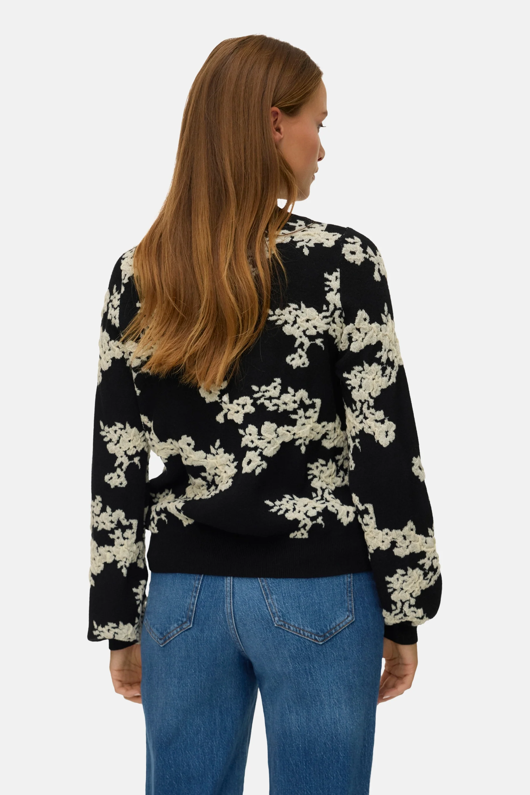 Pull met ronde hals - zwart - Image 3
