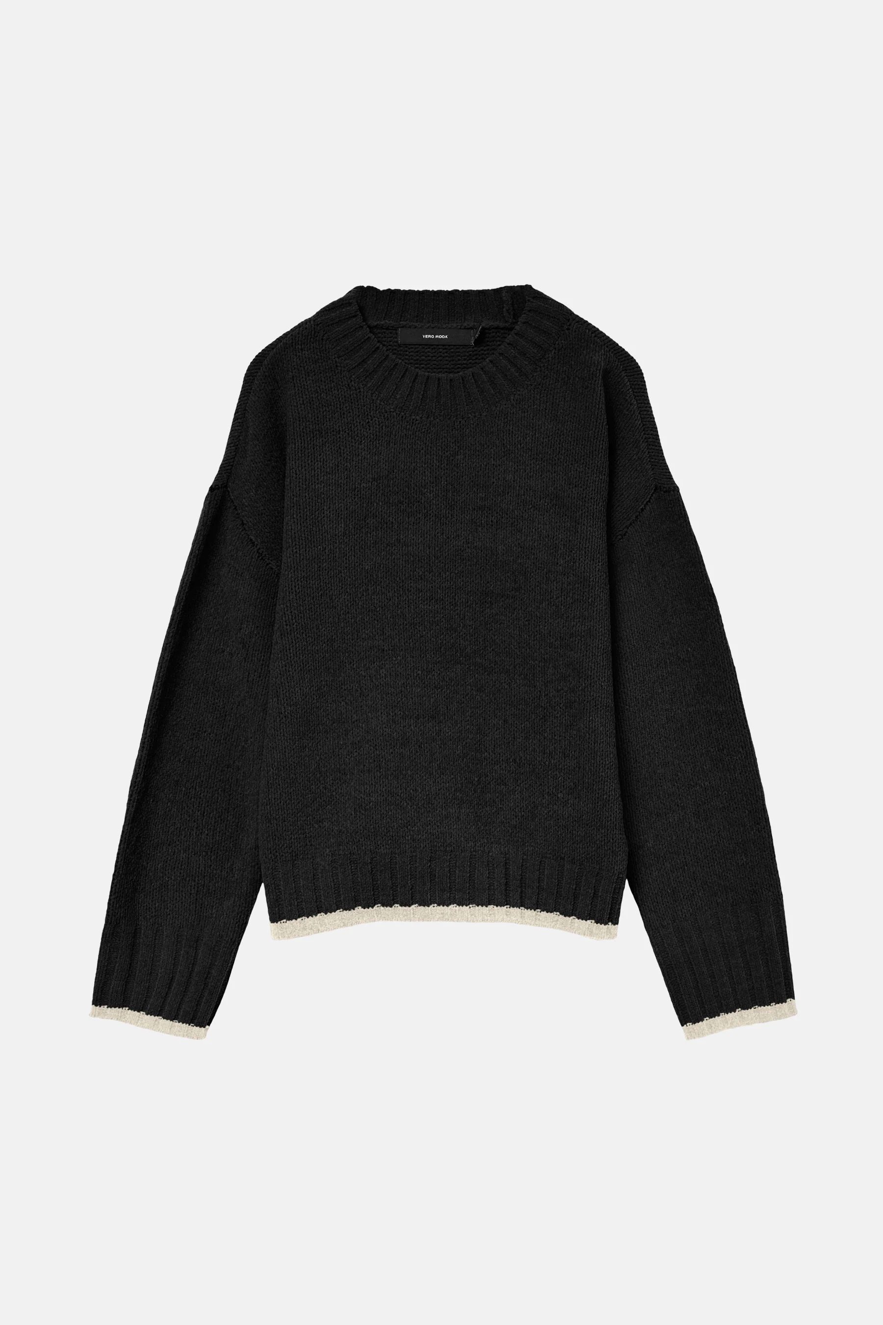 Pull met ronde hals - zwart - Image 5