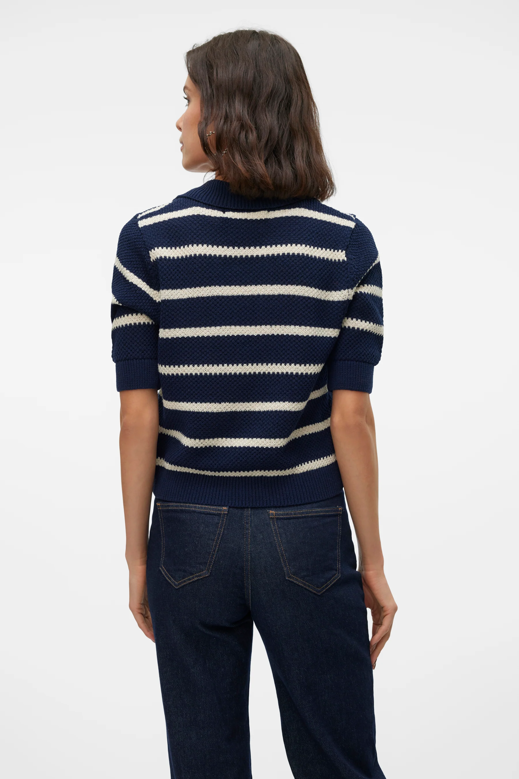Pull met V-hals - blauw - Image 3