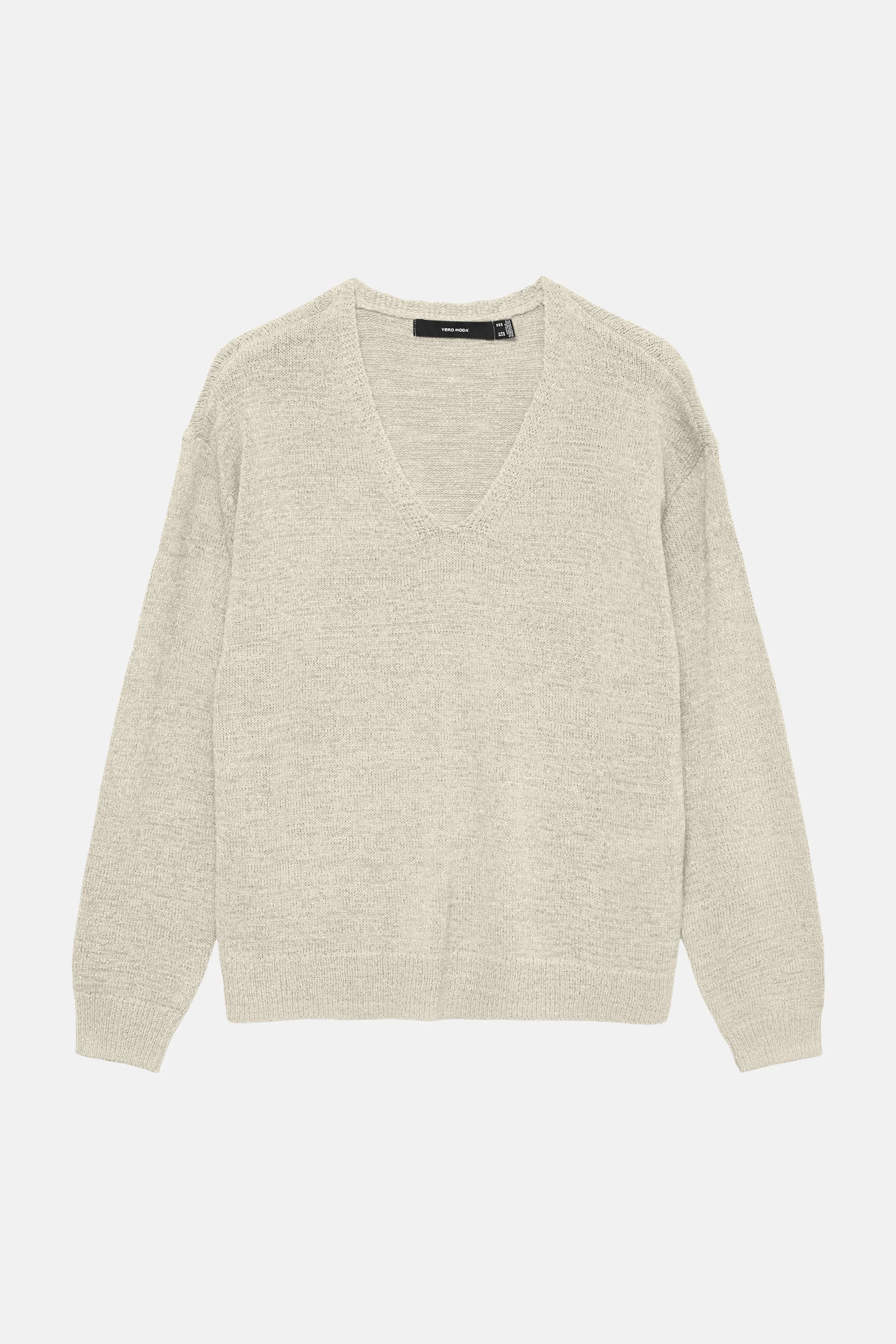 Pull met V-hals - ecru - Image 5