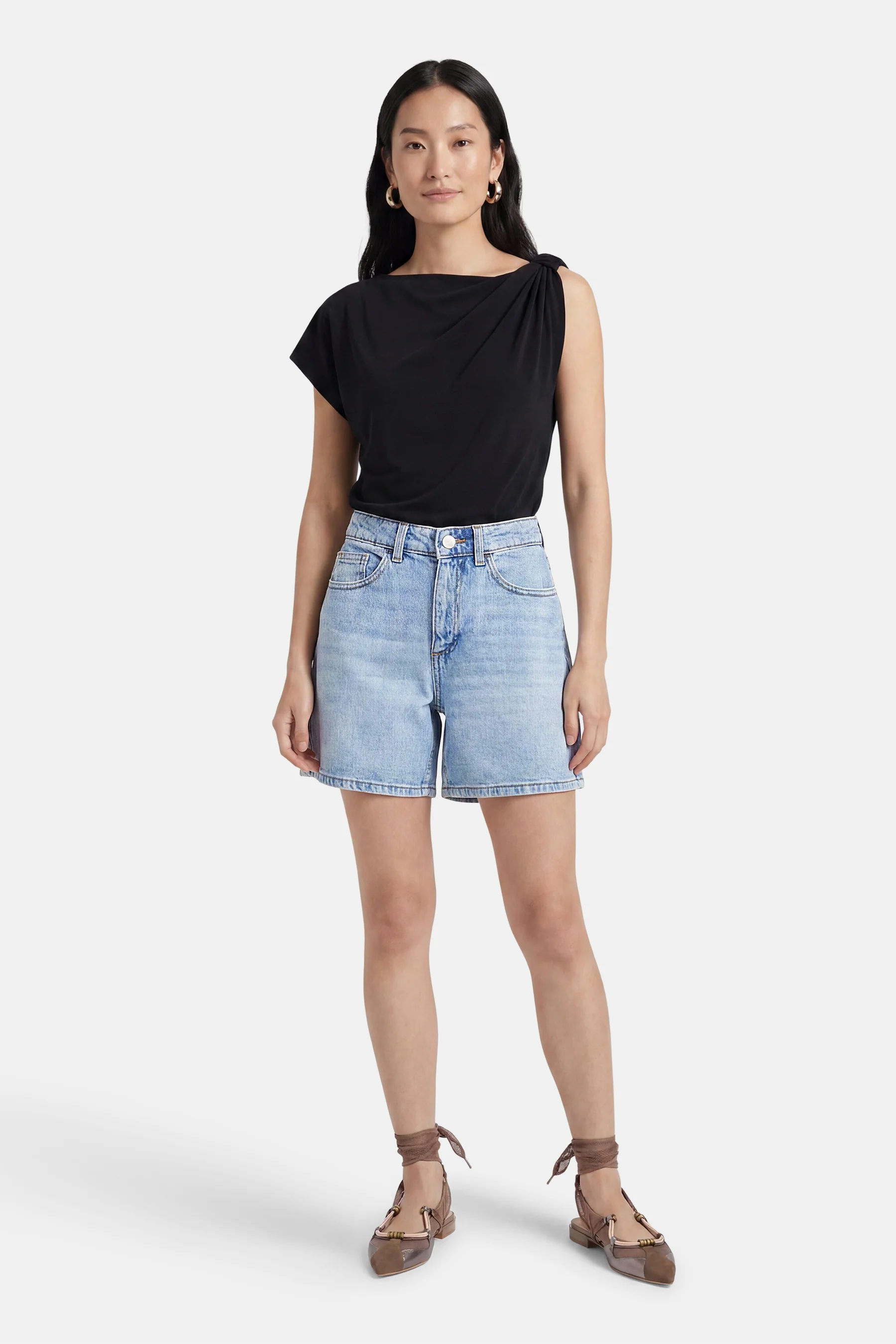 Short - light blue denim - Image 2