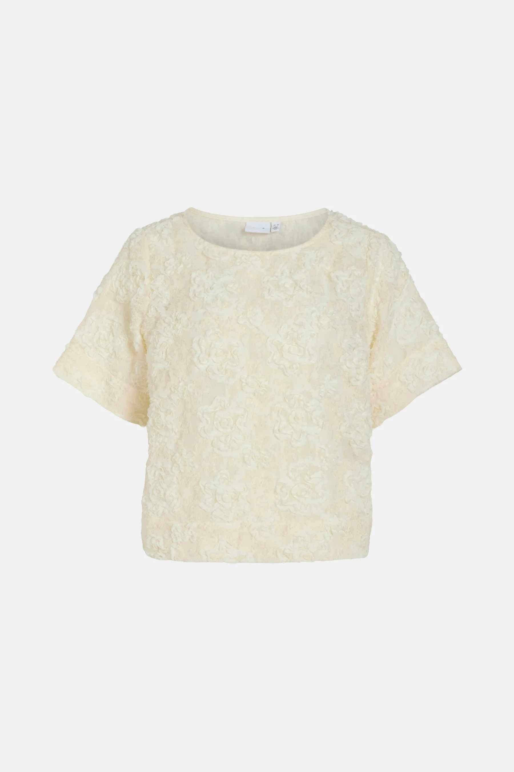 Blouse met korte mouwen - beige