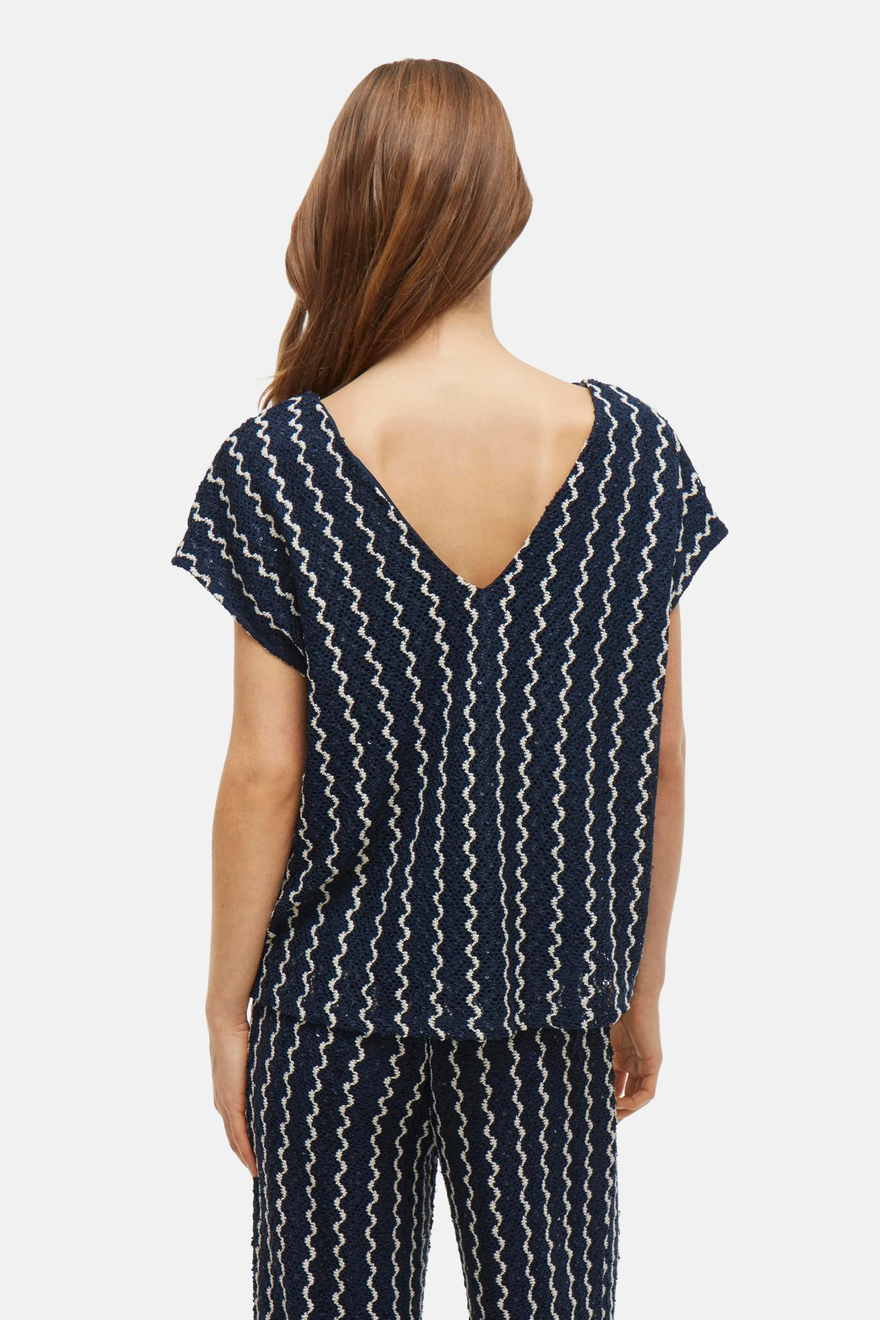 Blouse met korte mouwen - blauw - Image 3