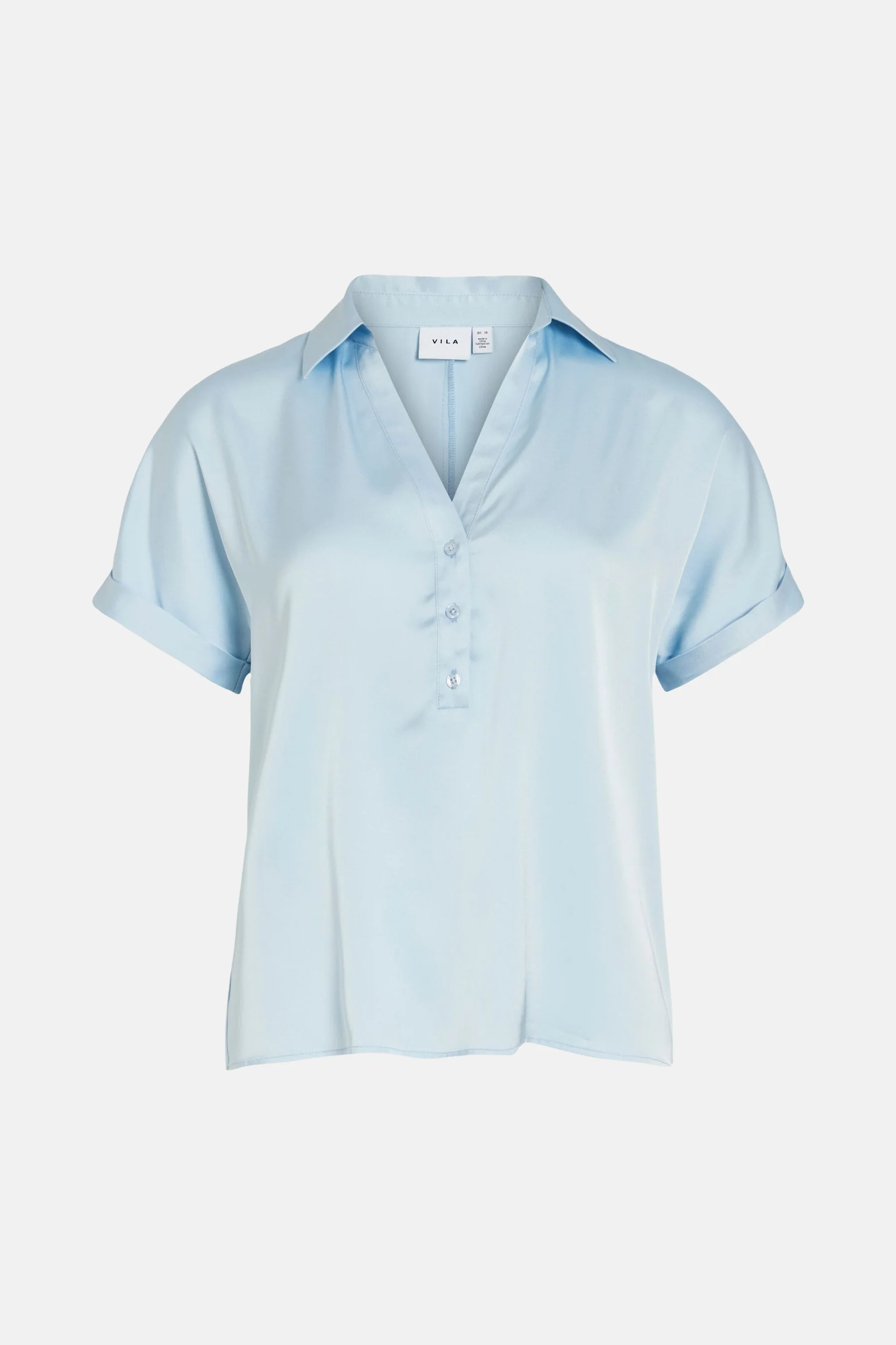 Blouse (korte mouwen) blauw - VILA® - Image 4