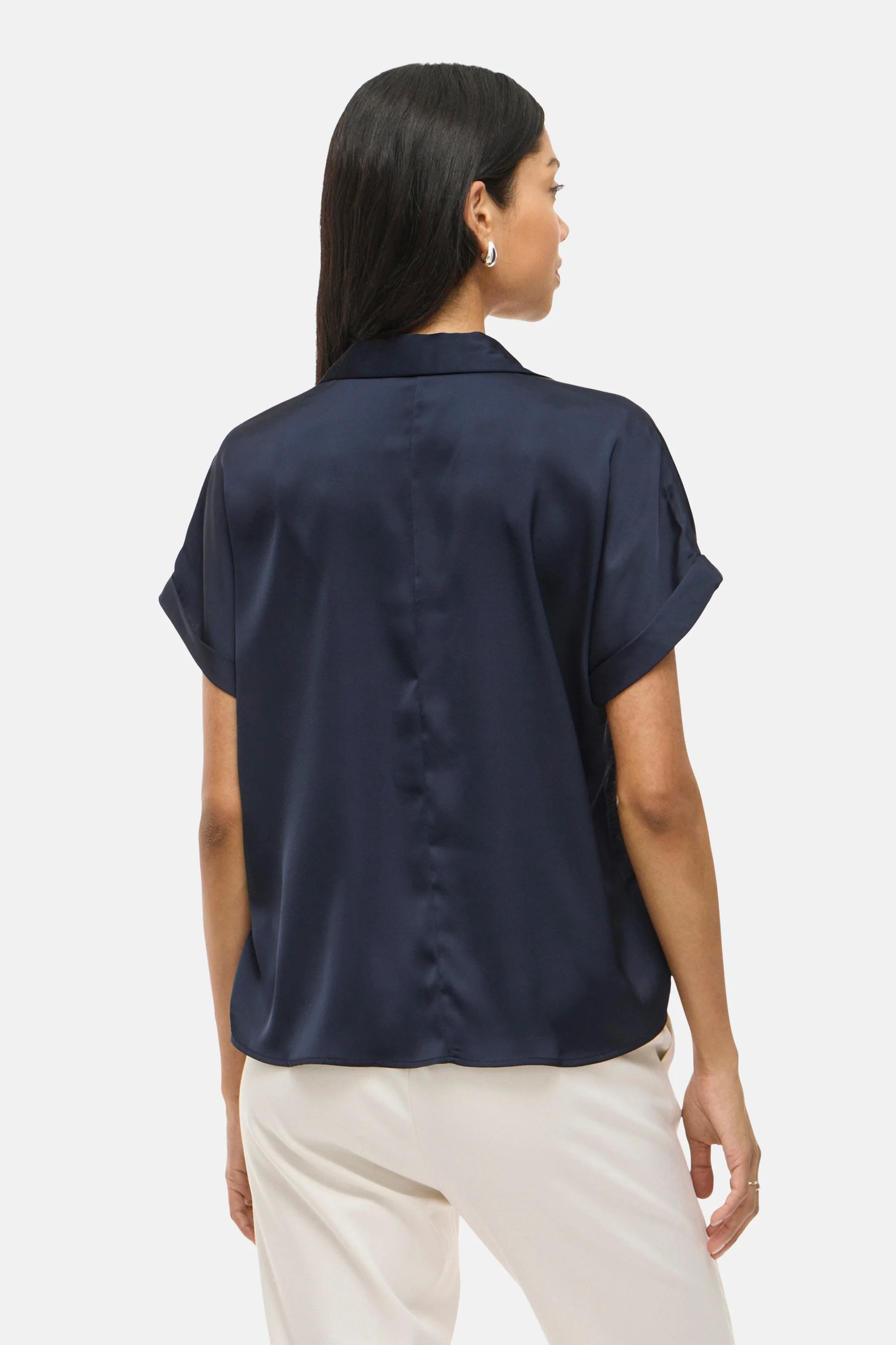 Blouse met korte mouwen - blauw - Image 4