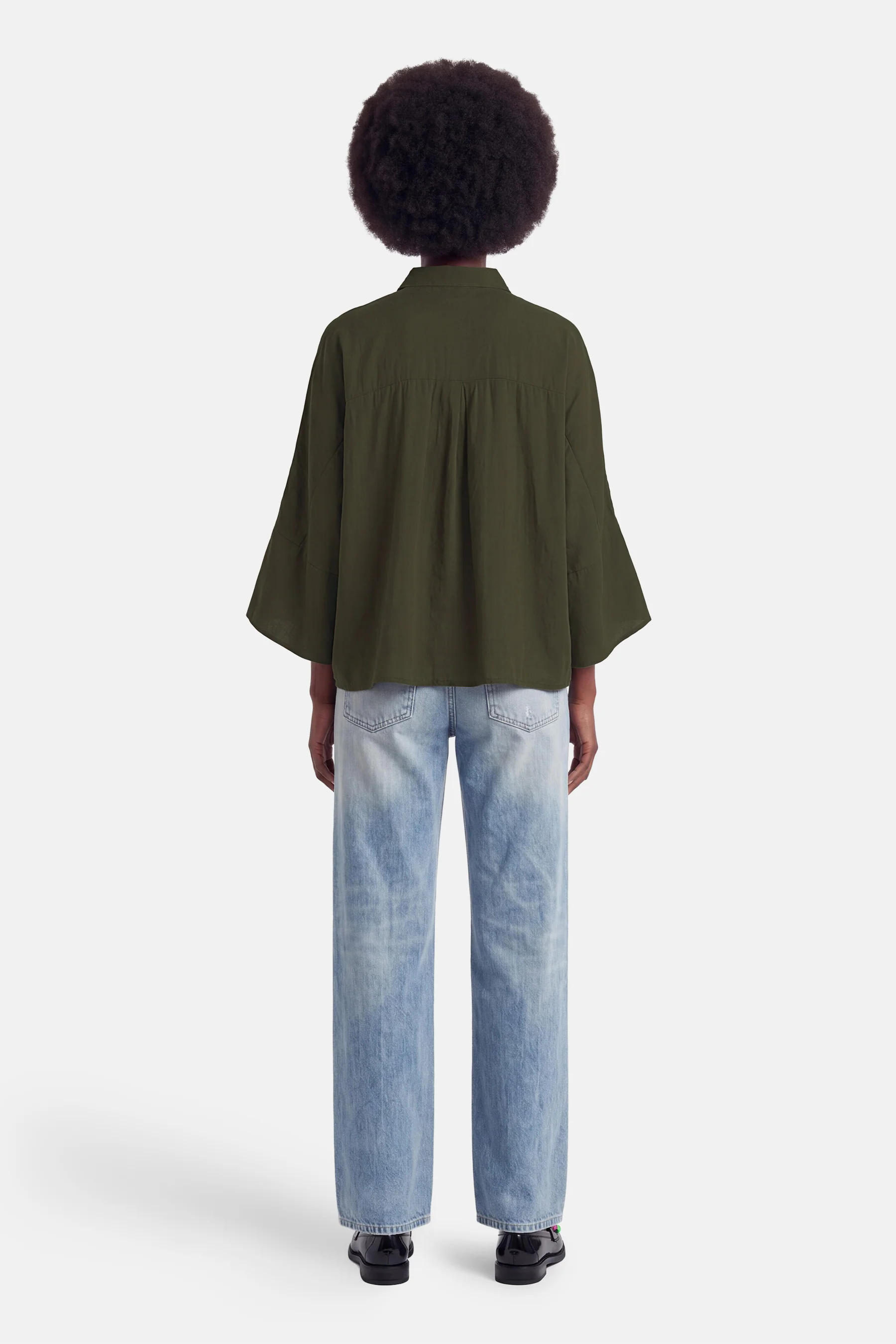 Blouse met korte mouwen - groen - Image 3