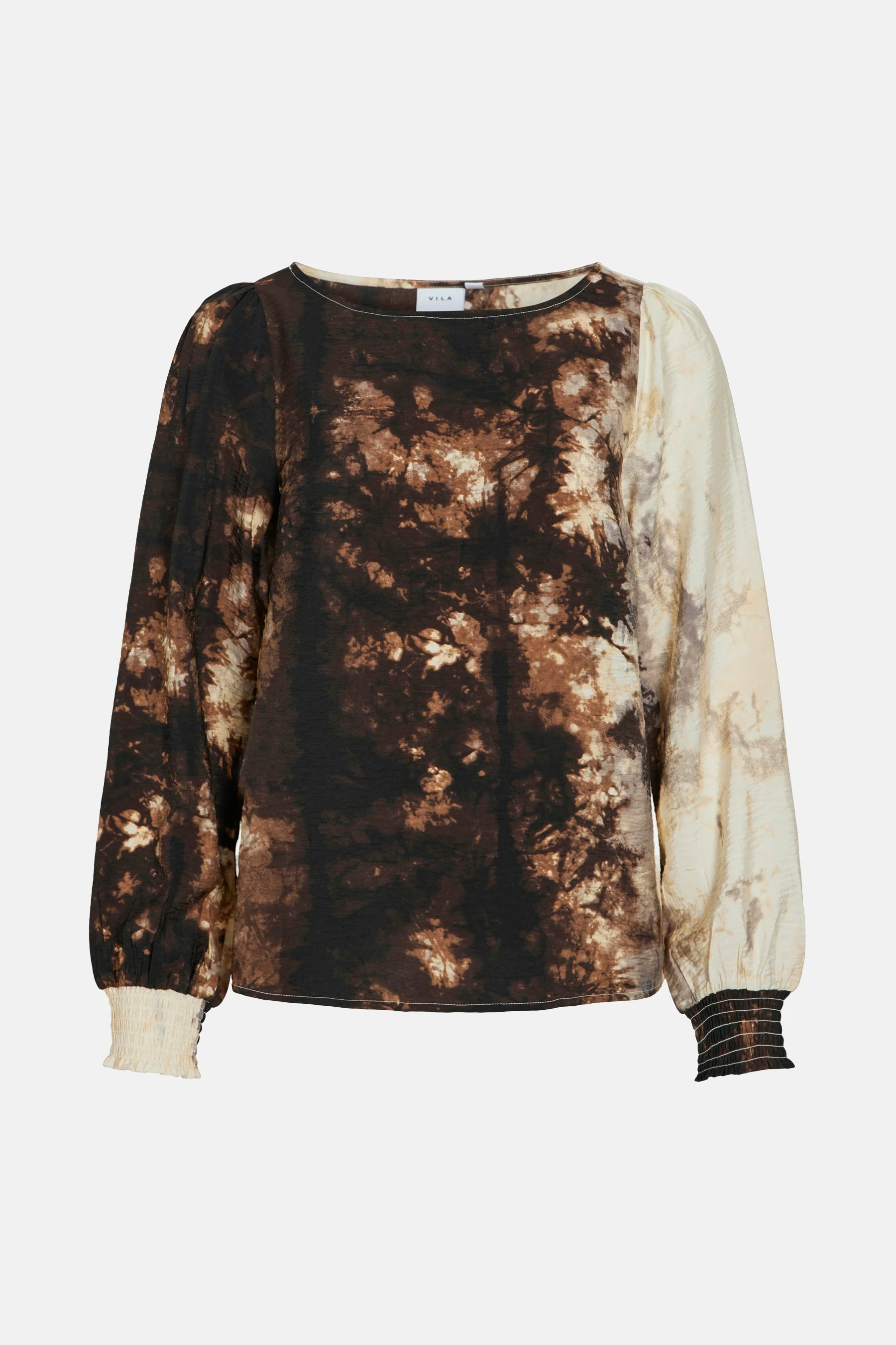 Blouse met lange mouwen - bruin