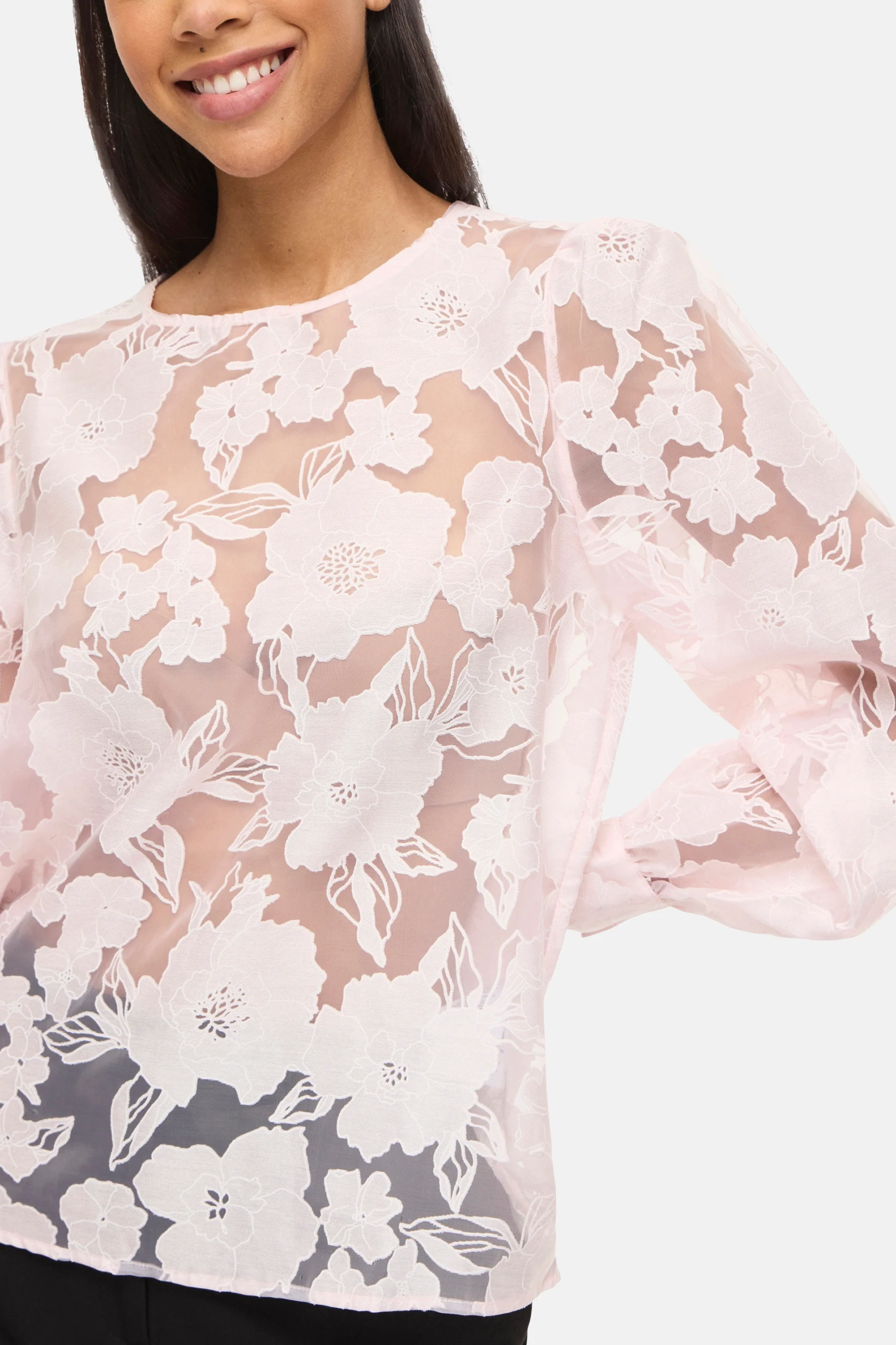 Blouse met lange mouwen - roze - Image 4