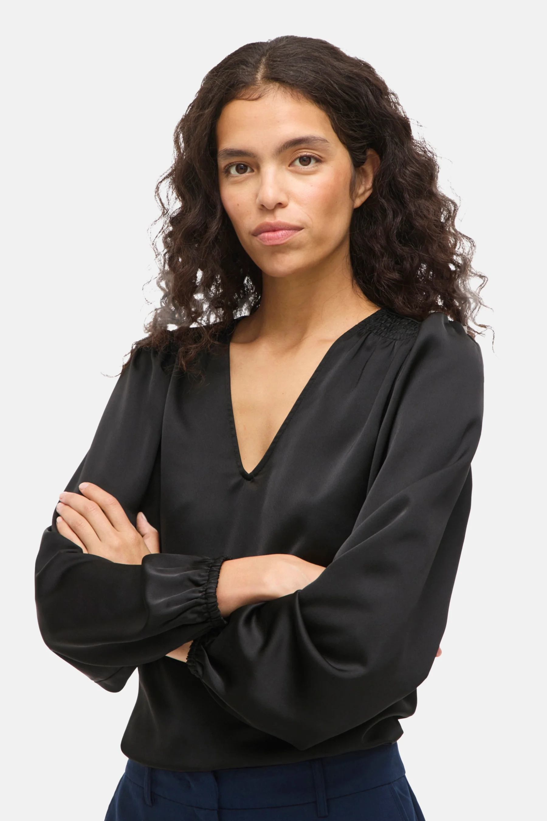 Blouse met lange mouwen - zwart - Image 4