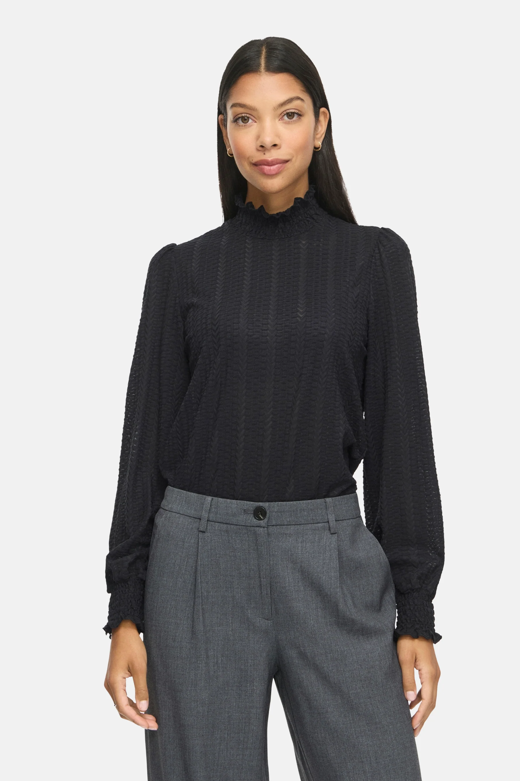 Blouse met lange mouwen - zwart