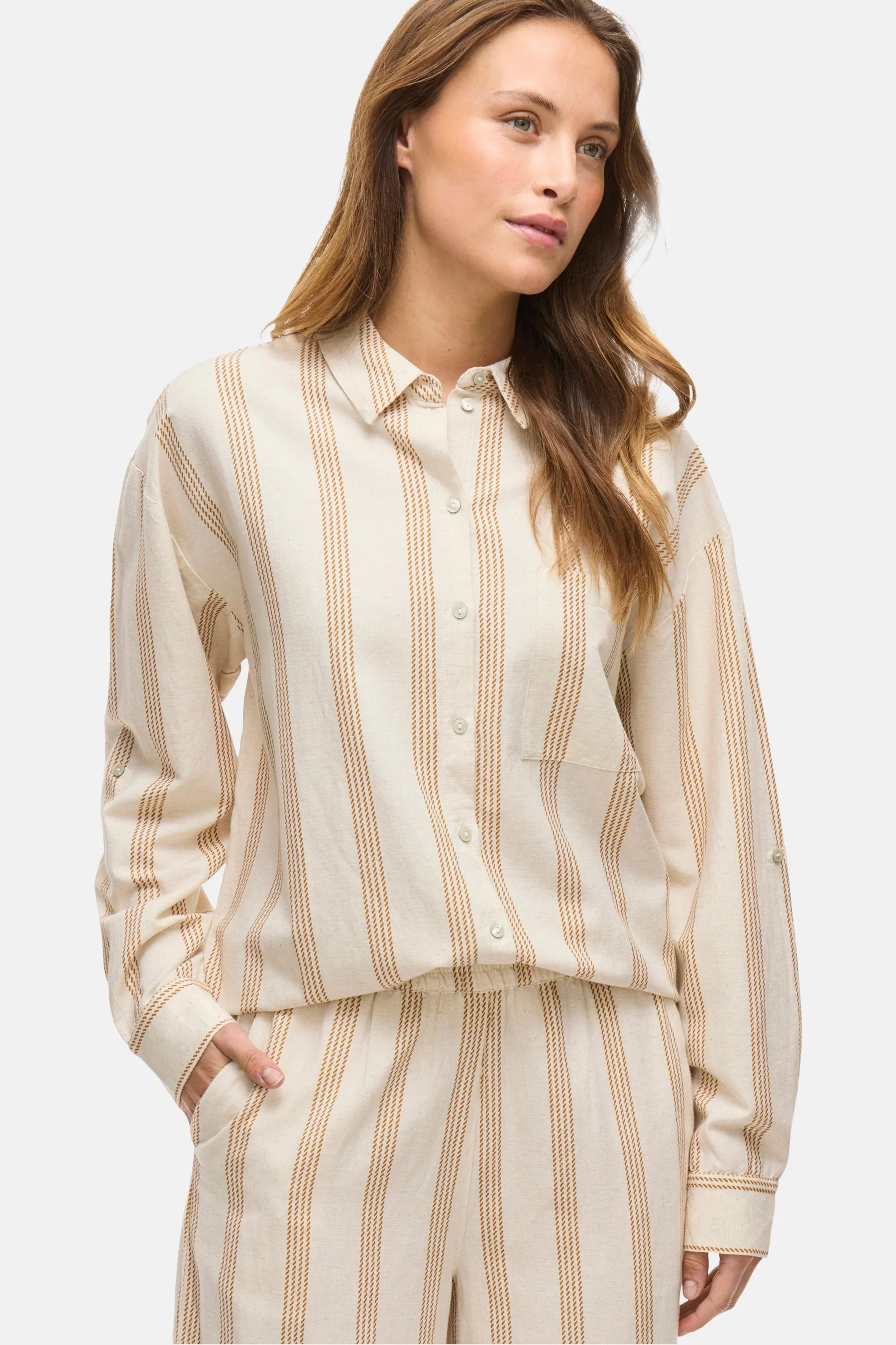 Hemd met lange mouwen - beige - Image 6