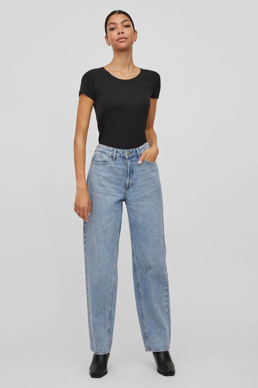 Wide jeans - light blue denim - Image 2