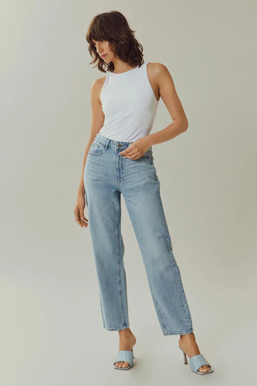Wide jeans - light blue denim - Image 5