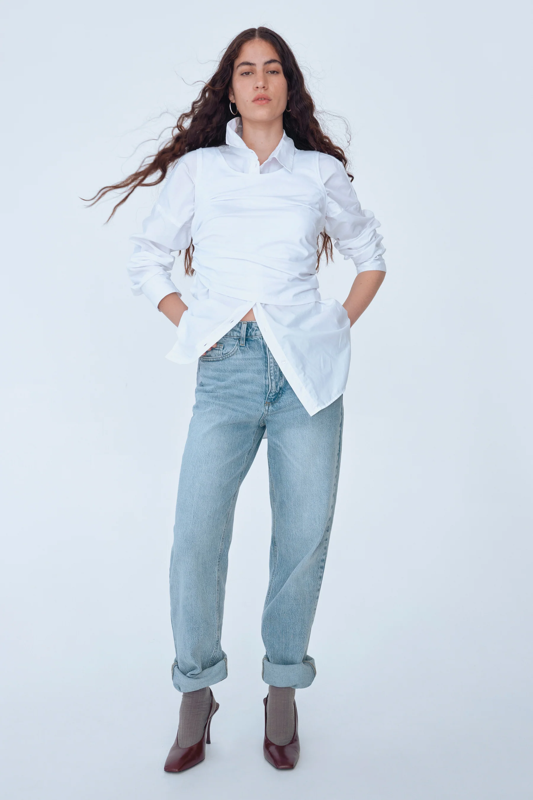 Wide jeans - light blue denim - Image 8