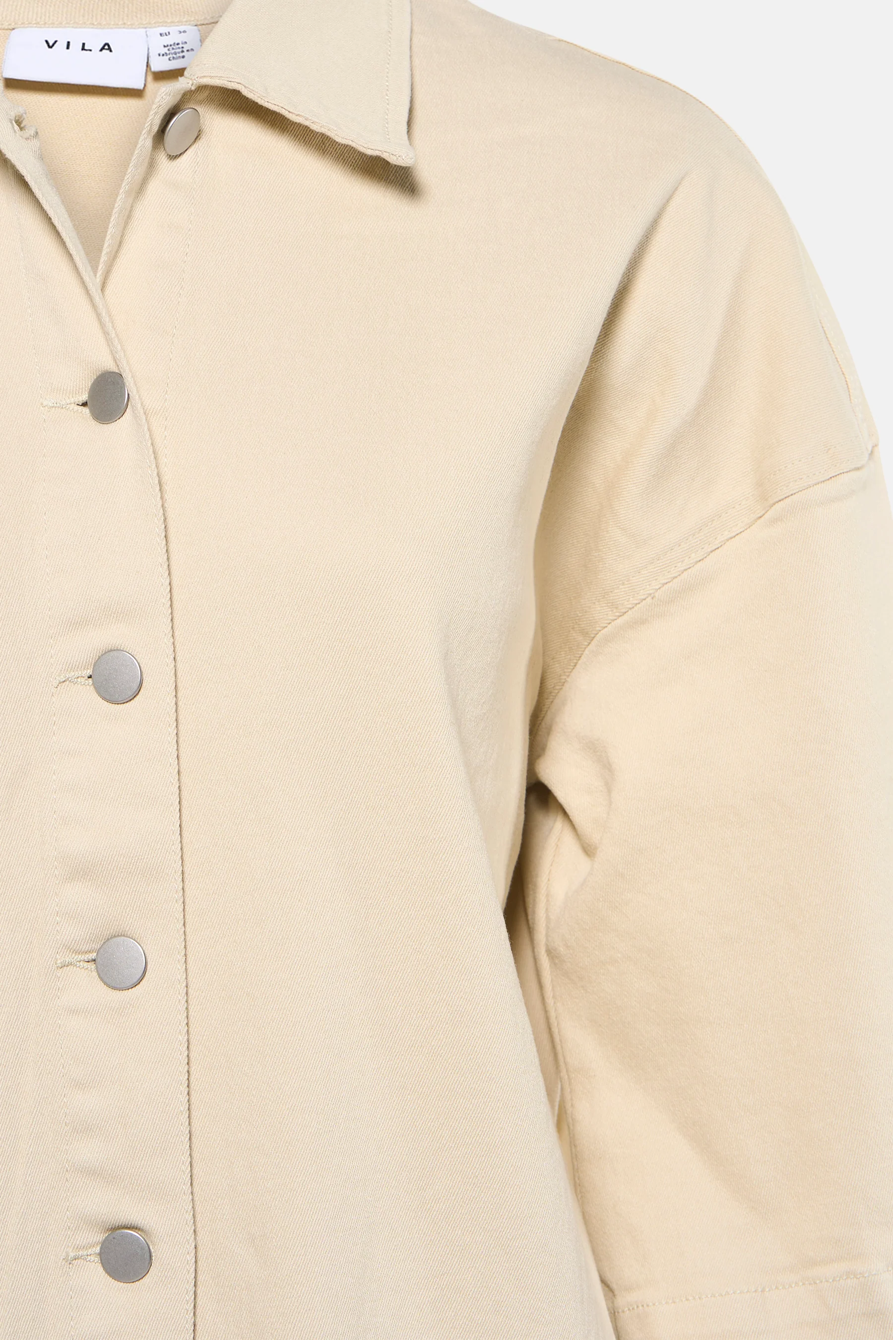 Kleedje met korte mouwen - beige - Image 3