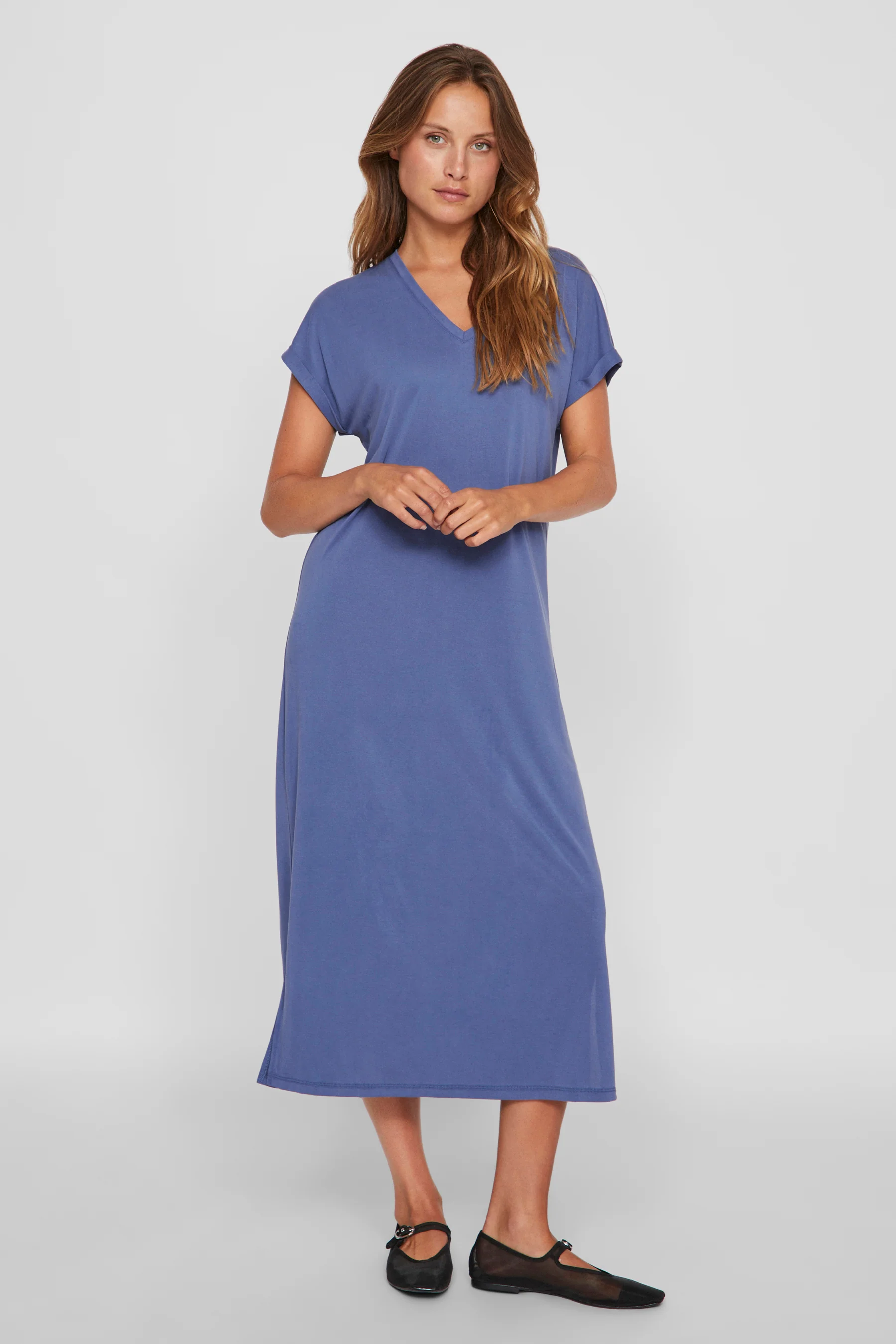 Kleedje met korte mouwen - blauw - Image 4