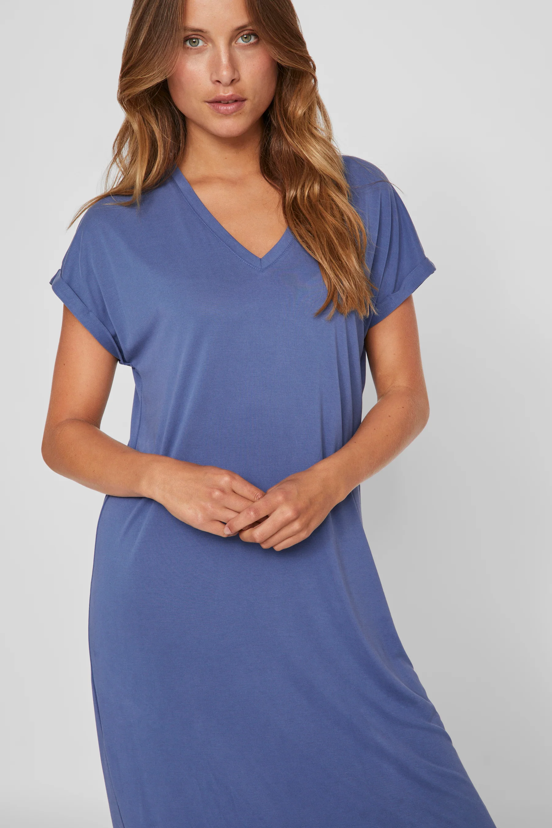 Kleedje met korte mouwen - blauw - Image 6