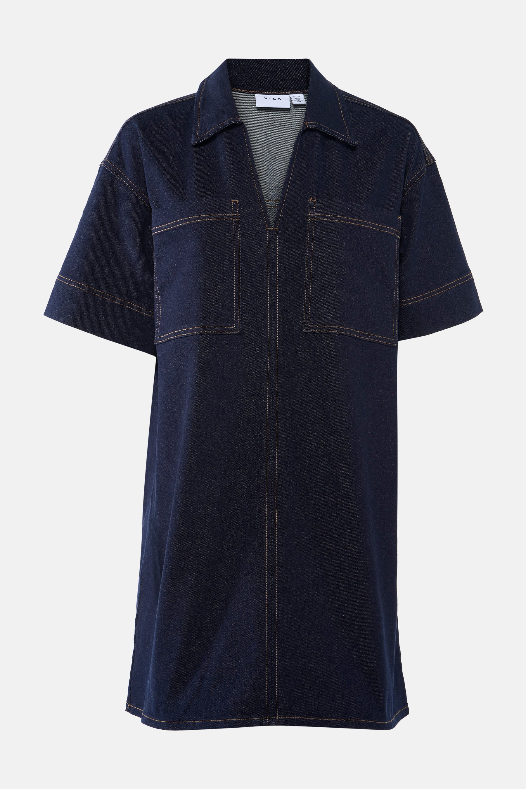 Kleedje met korte mouwen - dark blue denim