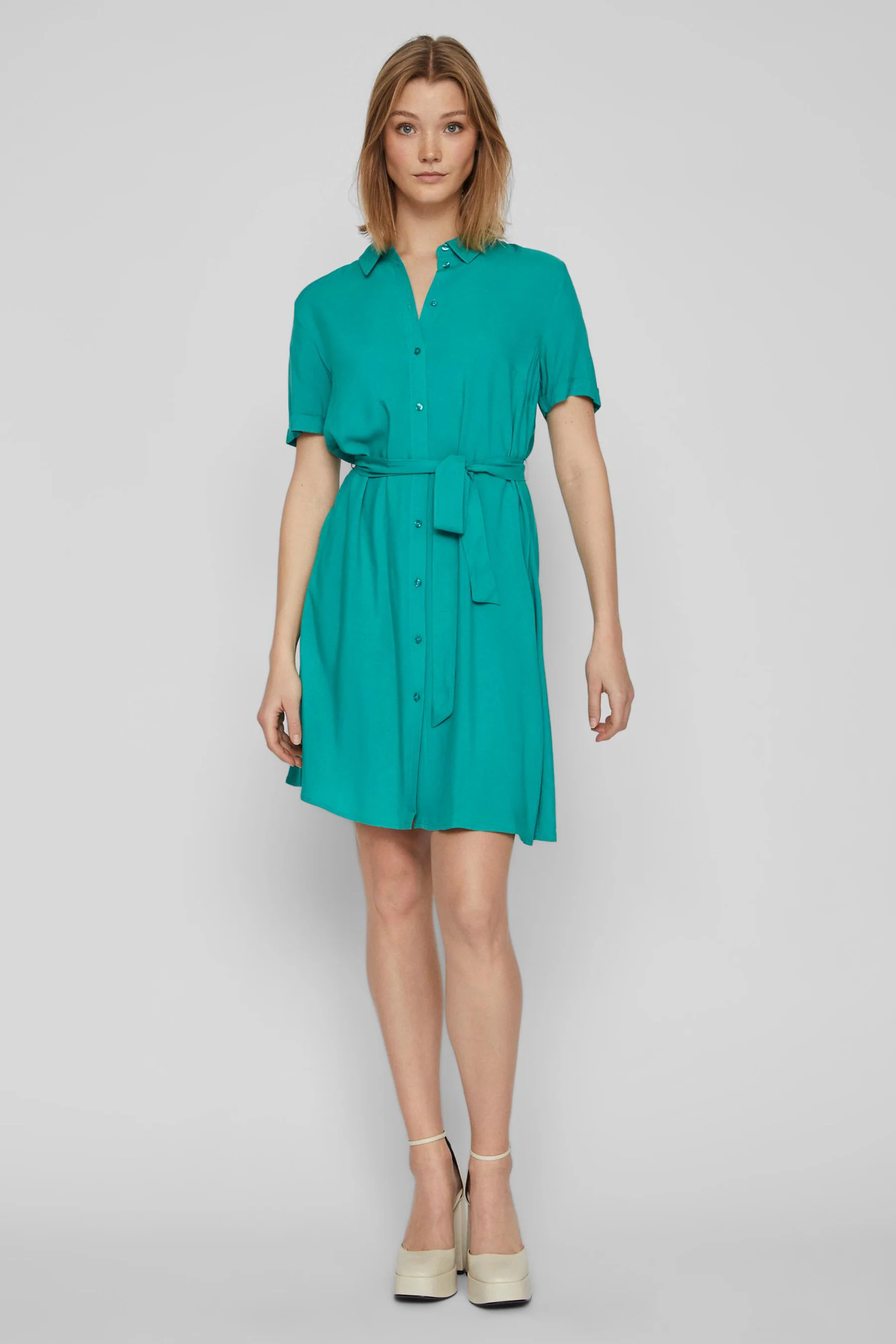Kleedje met korte mouwen - groen