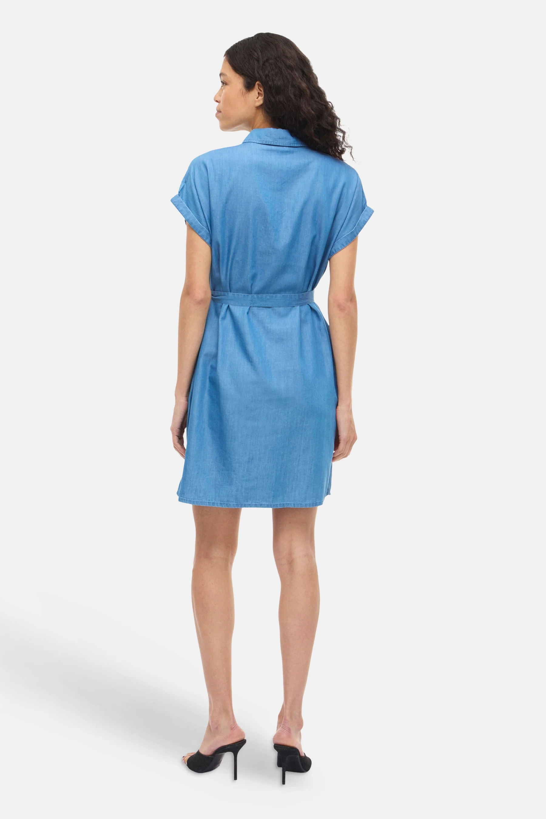 Kleedje met korte mouwen - mid blue denim - Image 3