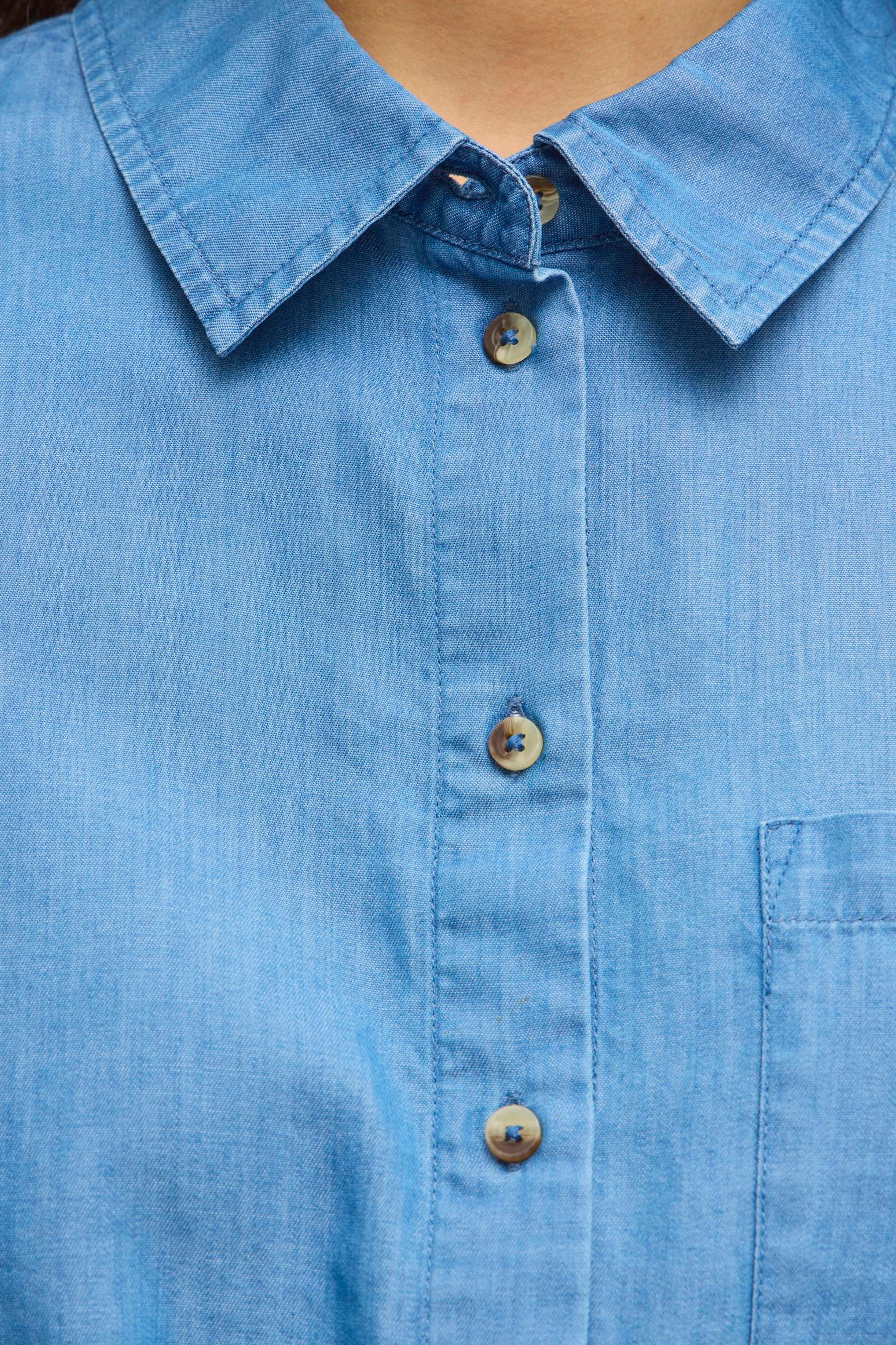 Kleedje met korte mouwen - mid blue denim - Image 4