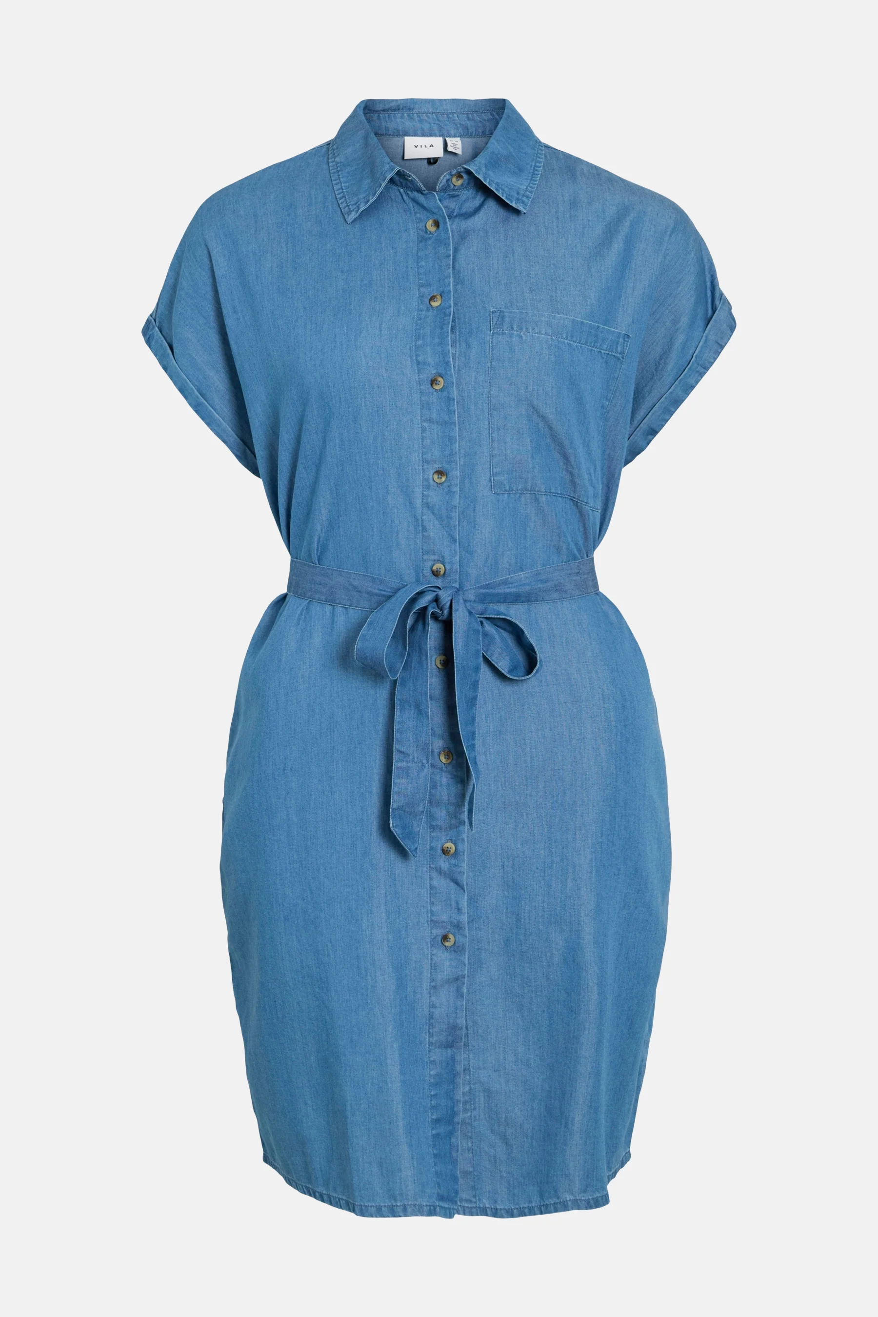 Kleedje met korte mouwen - mid blue denim - Image 6