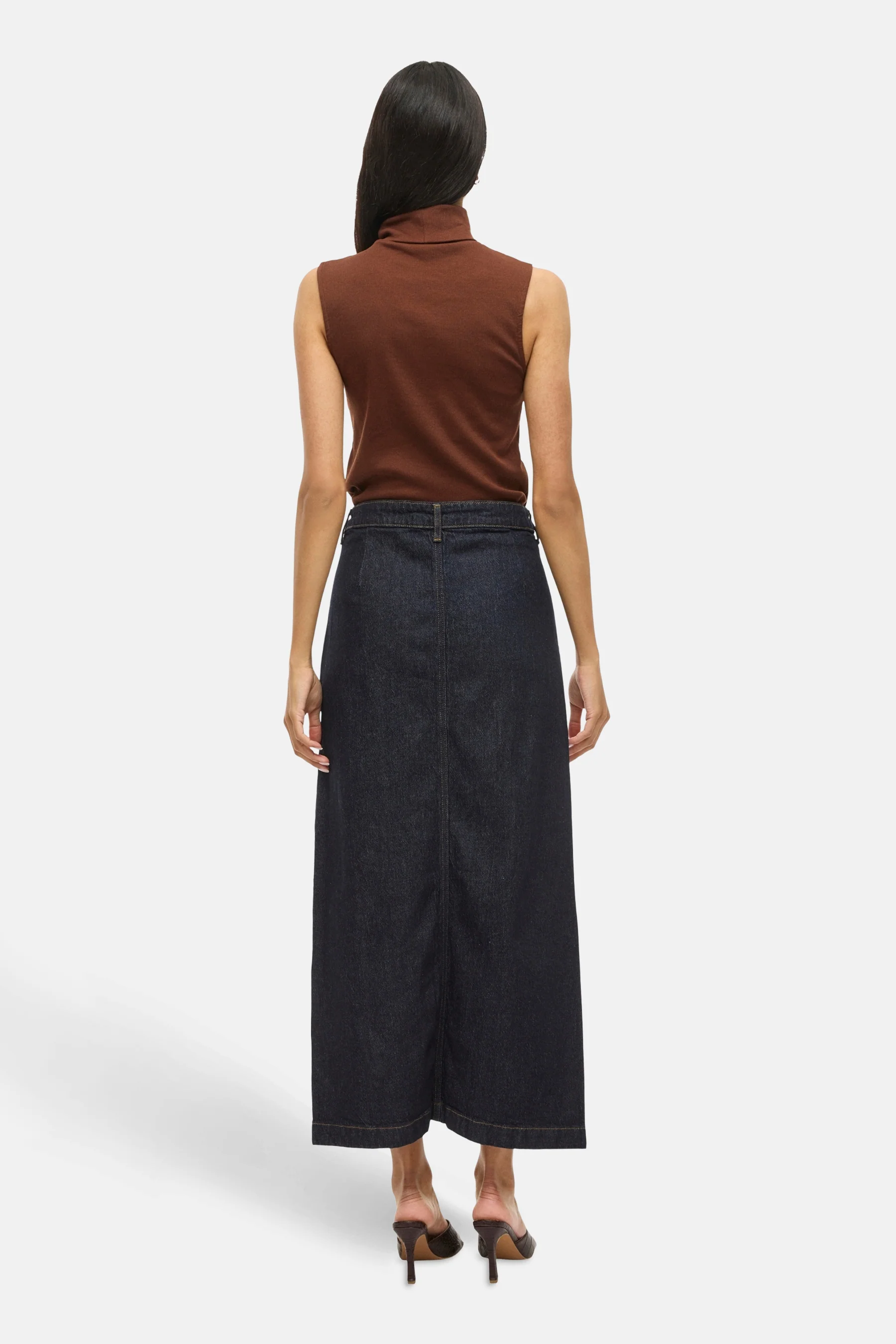 Lange rok - dark blue denim - Image 3