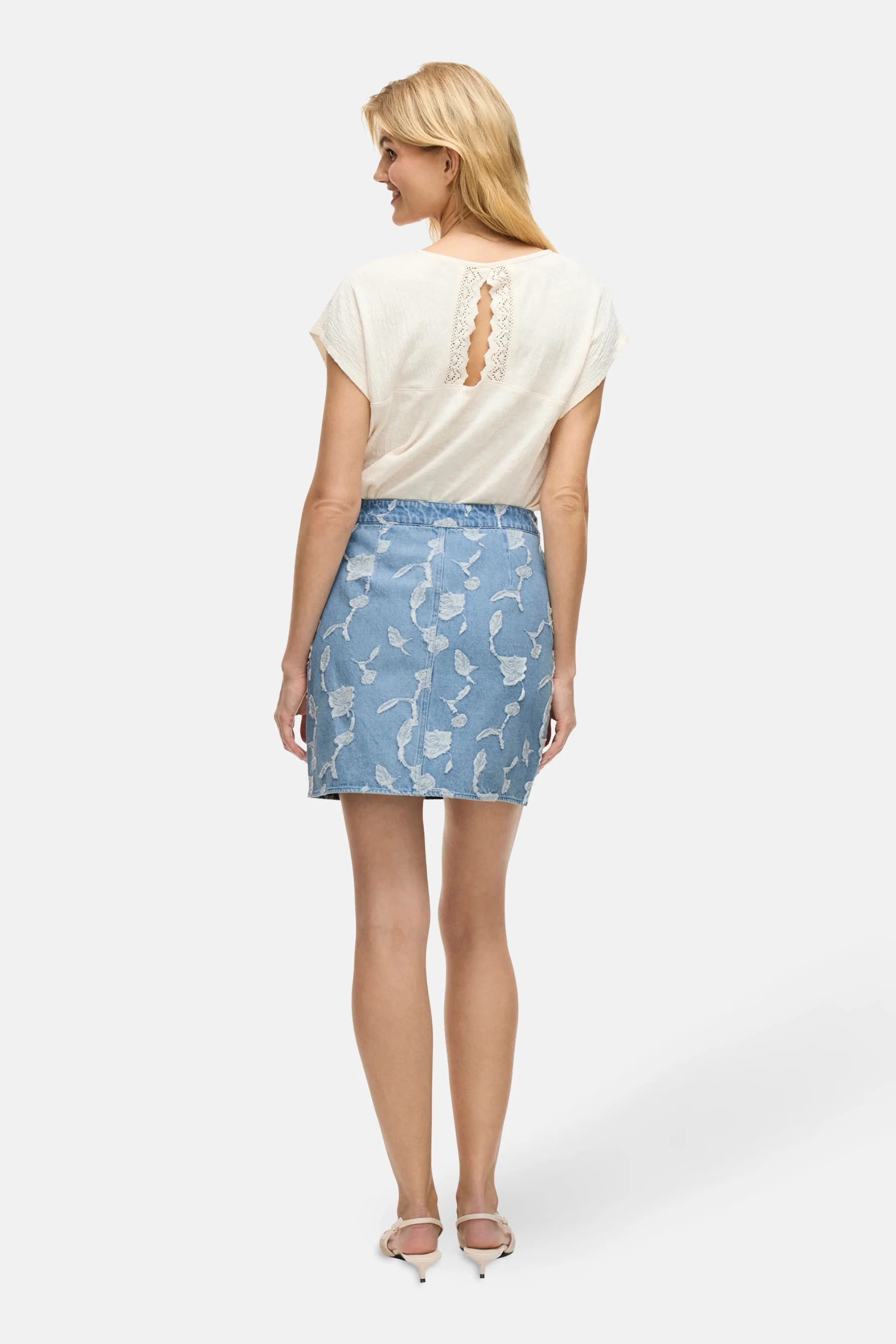 Korte rok - light blue denim - Image 3