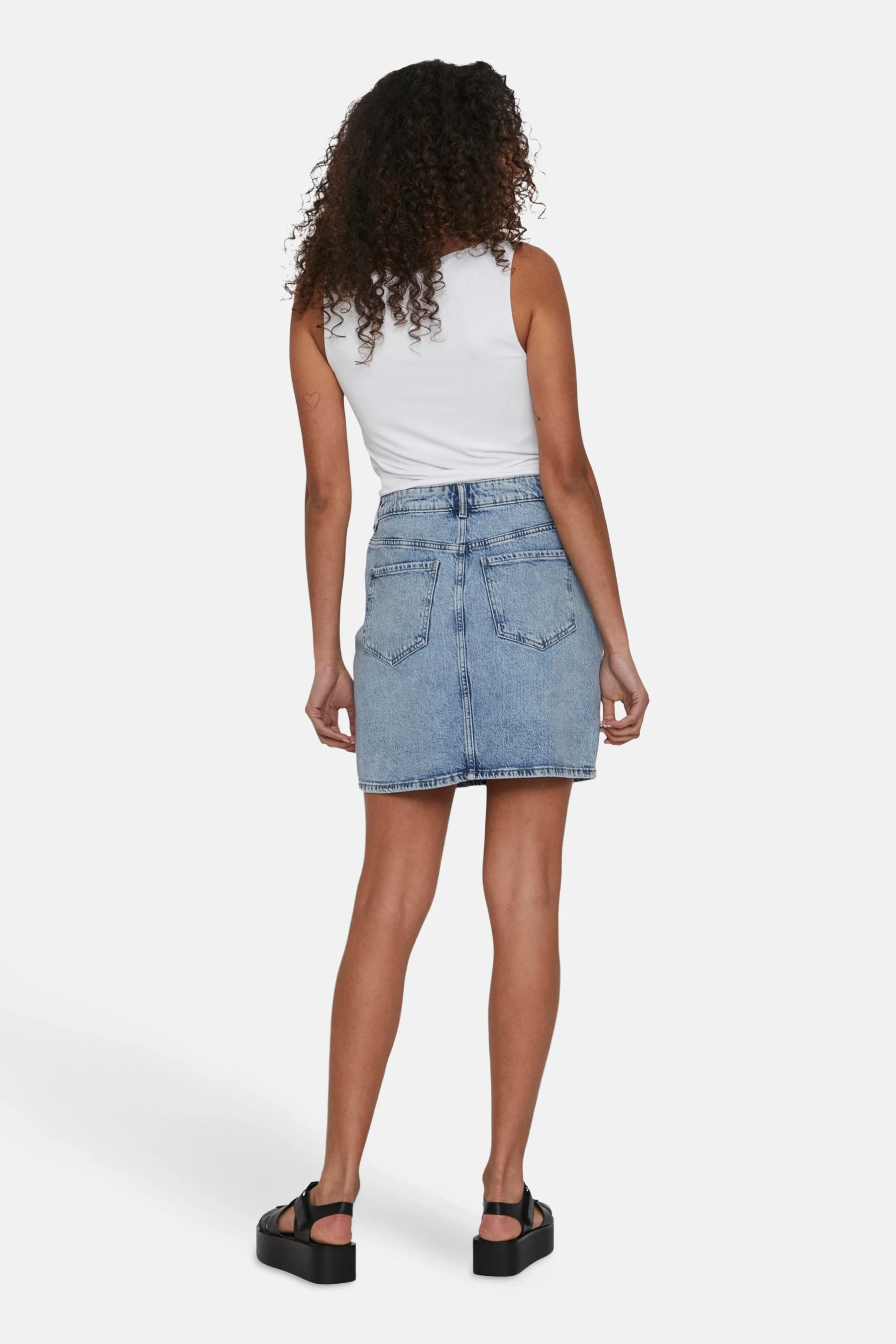 Korte rok - light blue denim - Image 3