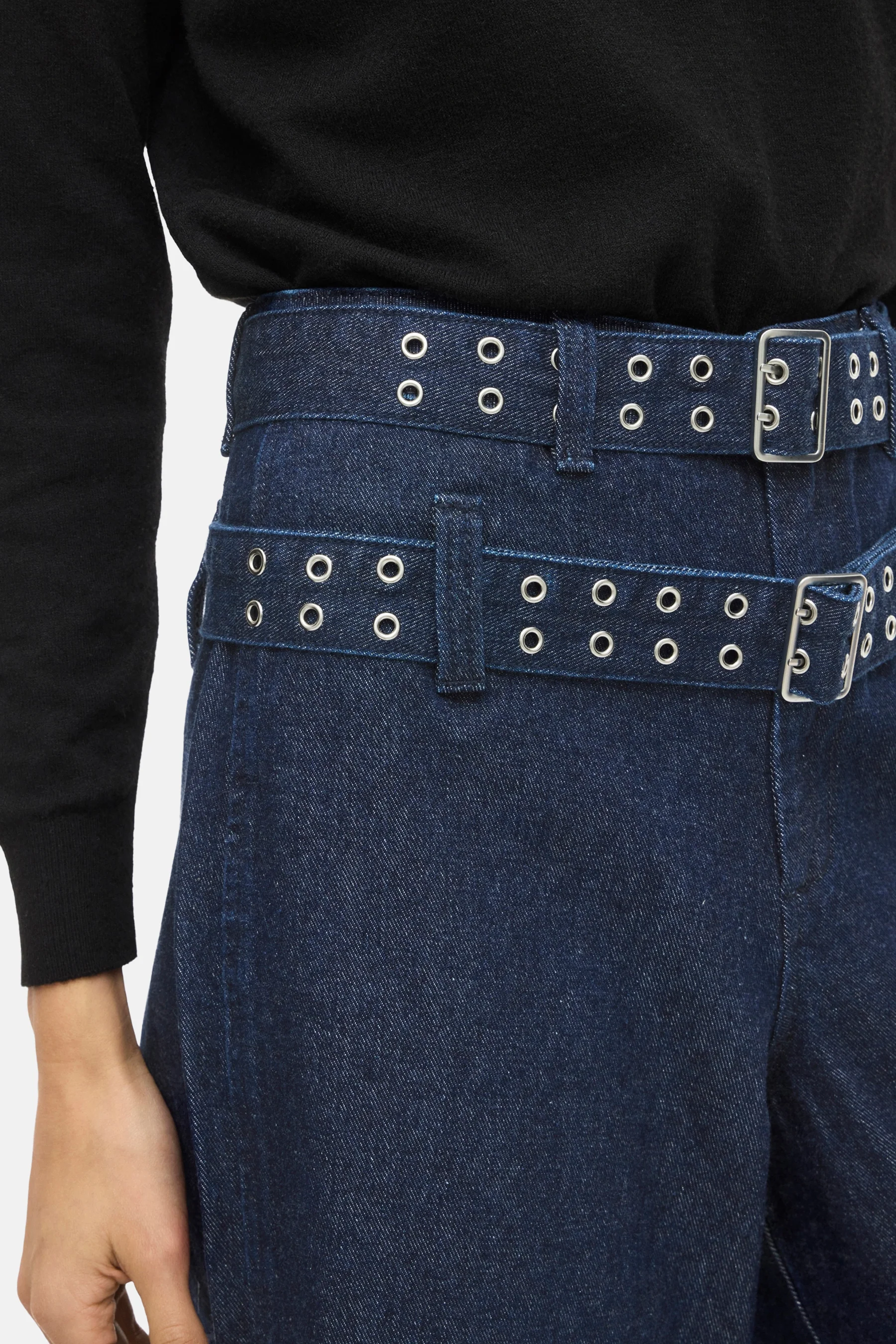 Short - dark blue denim - Image 4