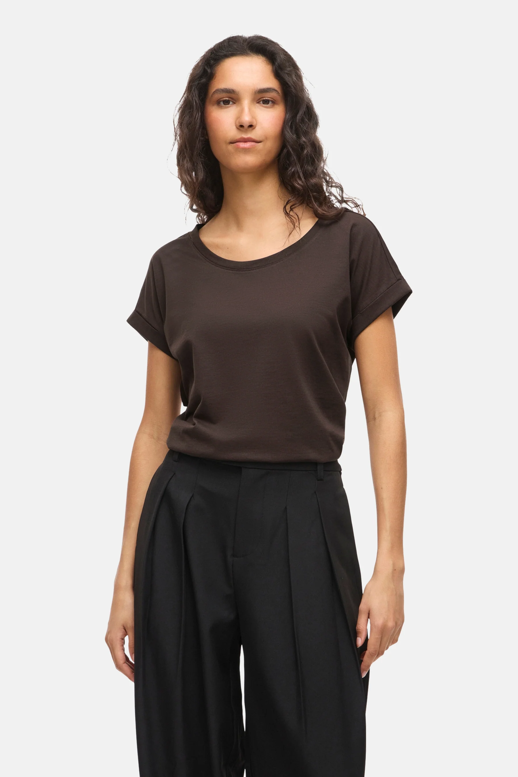 T-shirt met korte mouwen - bruin